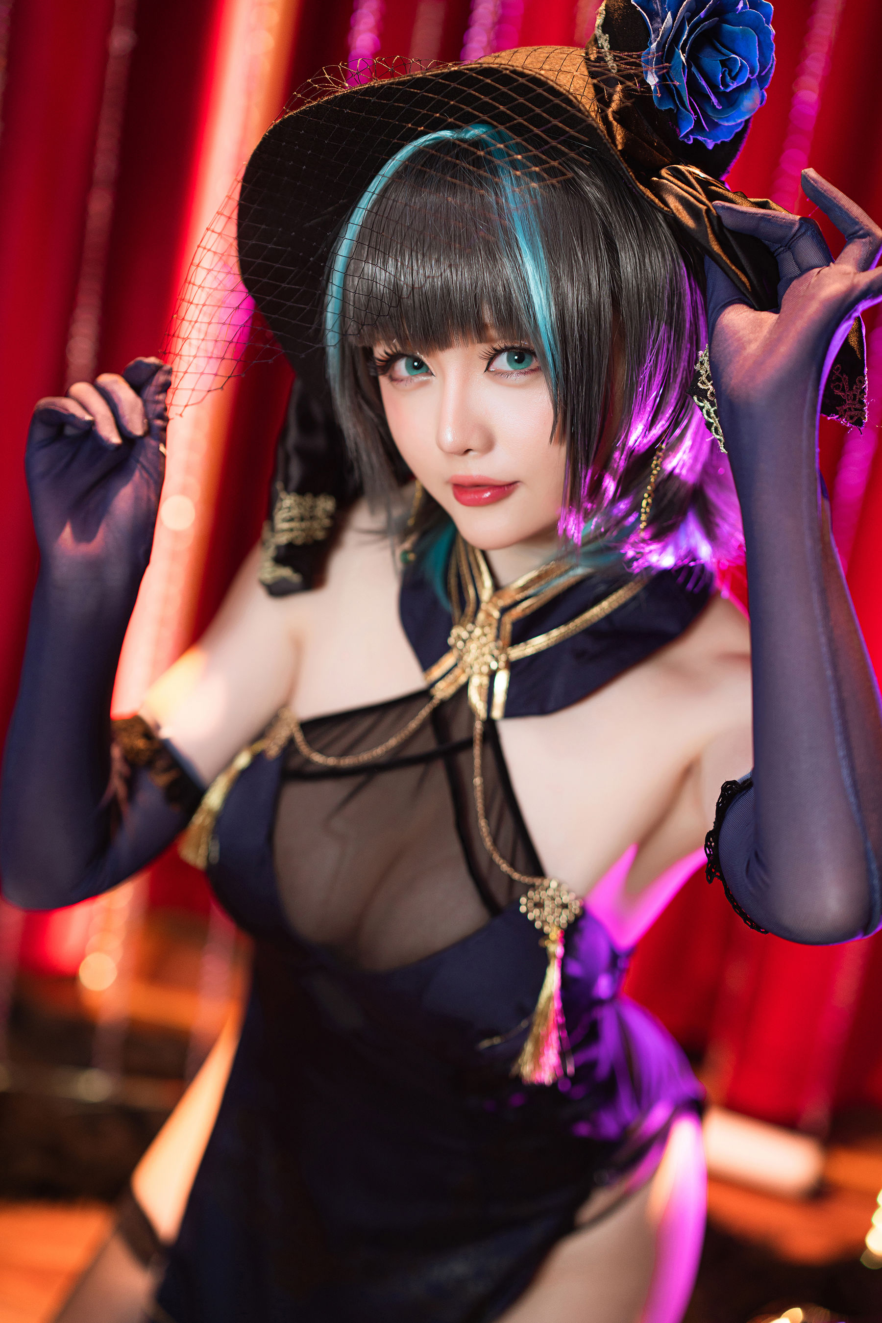 Coser小姐姐星之迟迟 – 柴郡 音乐绚烂caitsith Cosplay-第31张