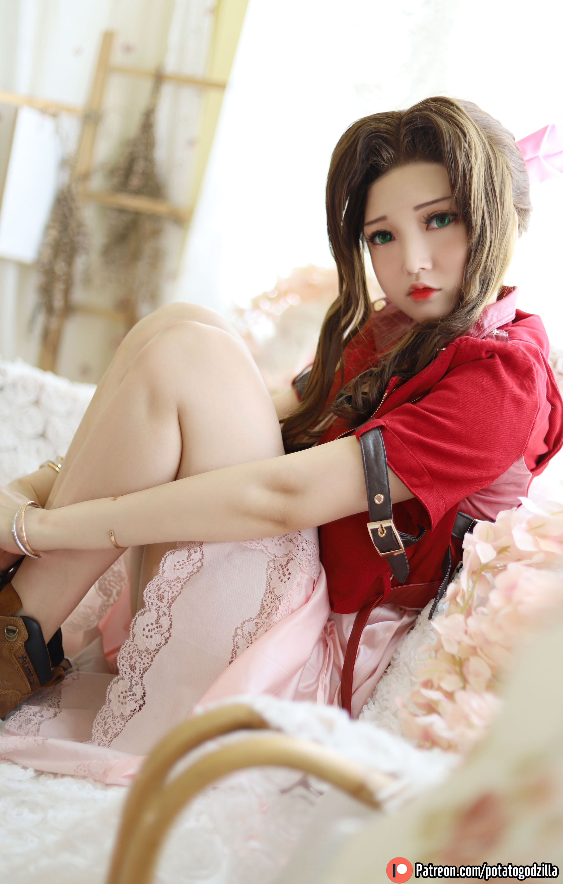 Coser小姐姐Potato Godzilla – Aeris Cosplay-第8张