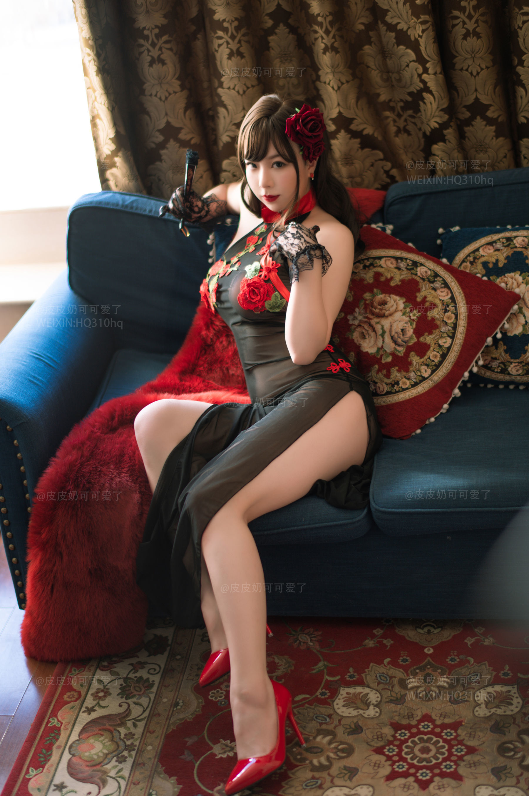 皮皮奶可可爱了啦 玫瑰 Cosplay-第37张