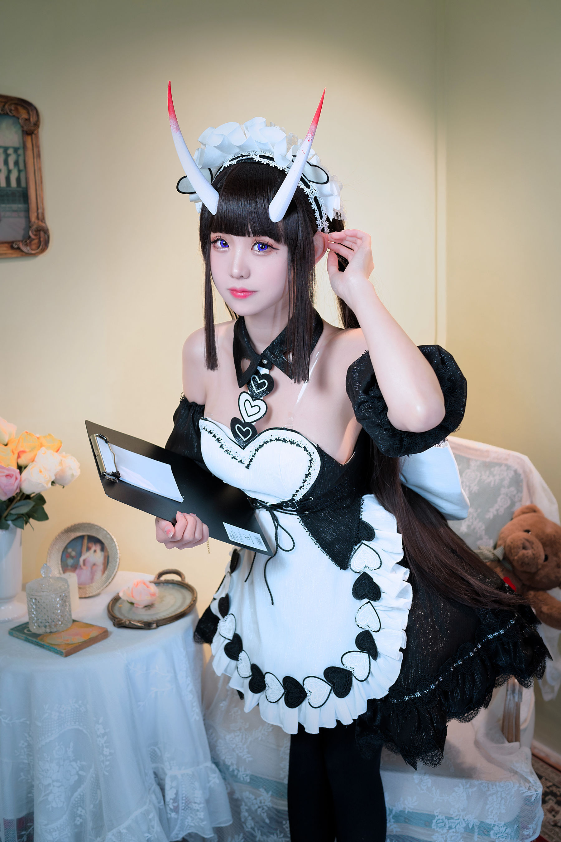 miko酱ww – 碧蓝航线 能代女仆 Cosplay-第27张