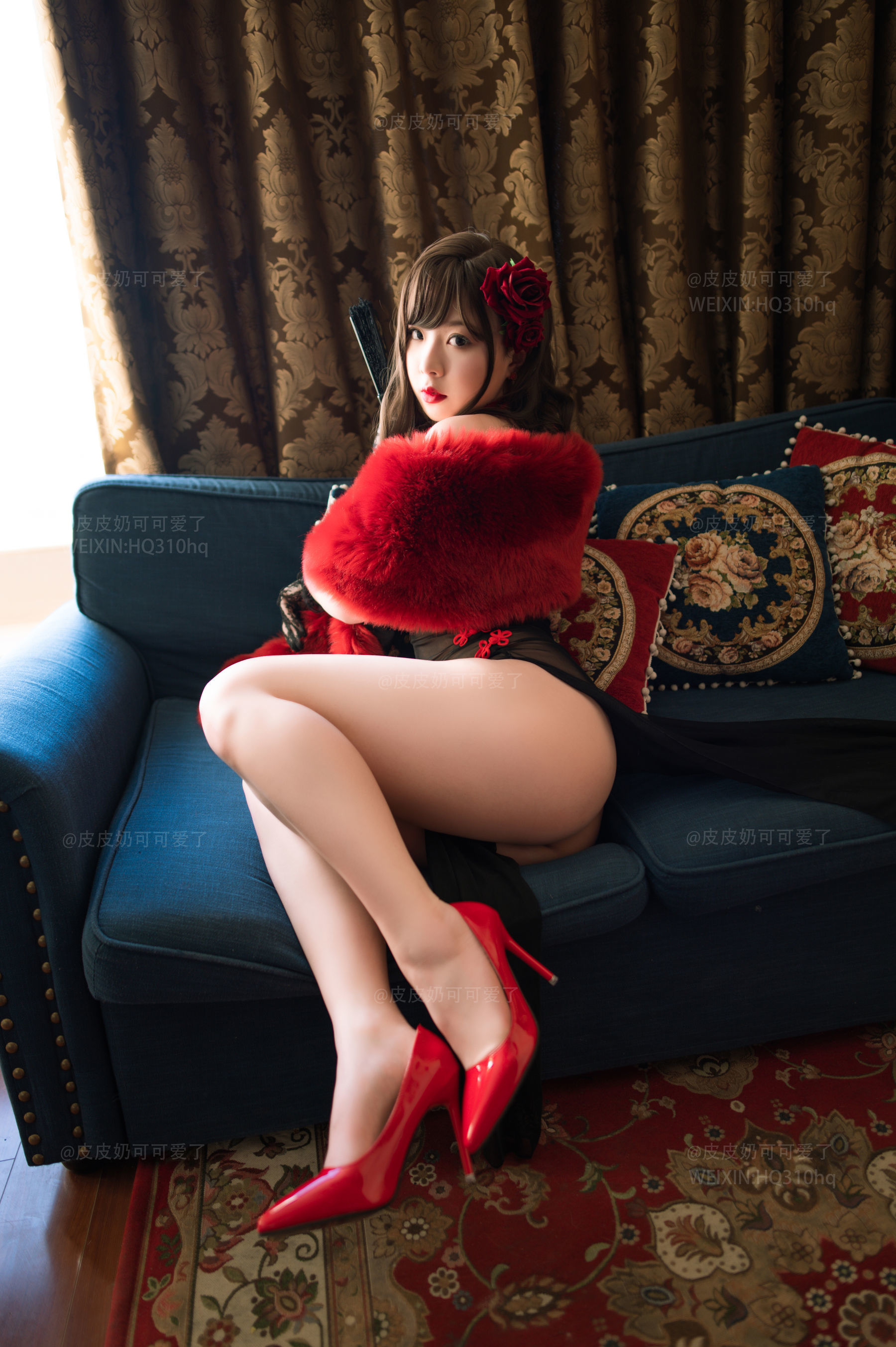 皮皮奶可可爱了啦 玫瑰 Cosplay-第8张