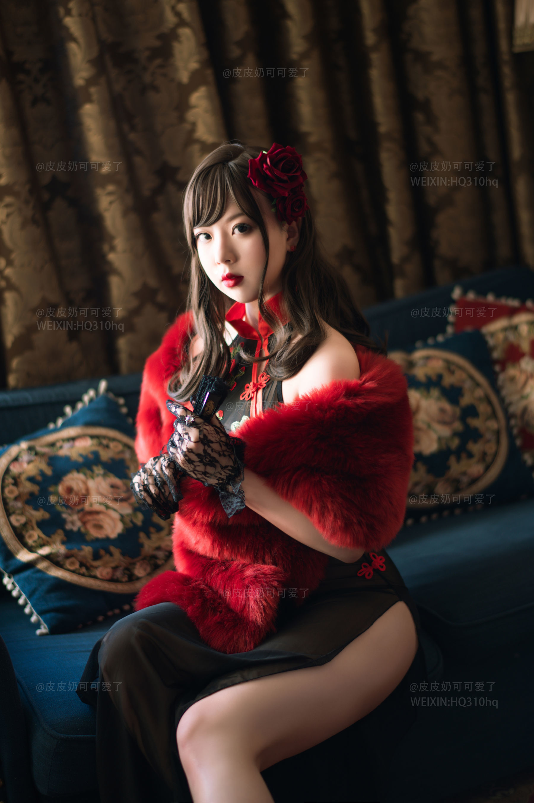 皮皮奶可可爱了啦 玫瑰 Cosplay-第45张