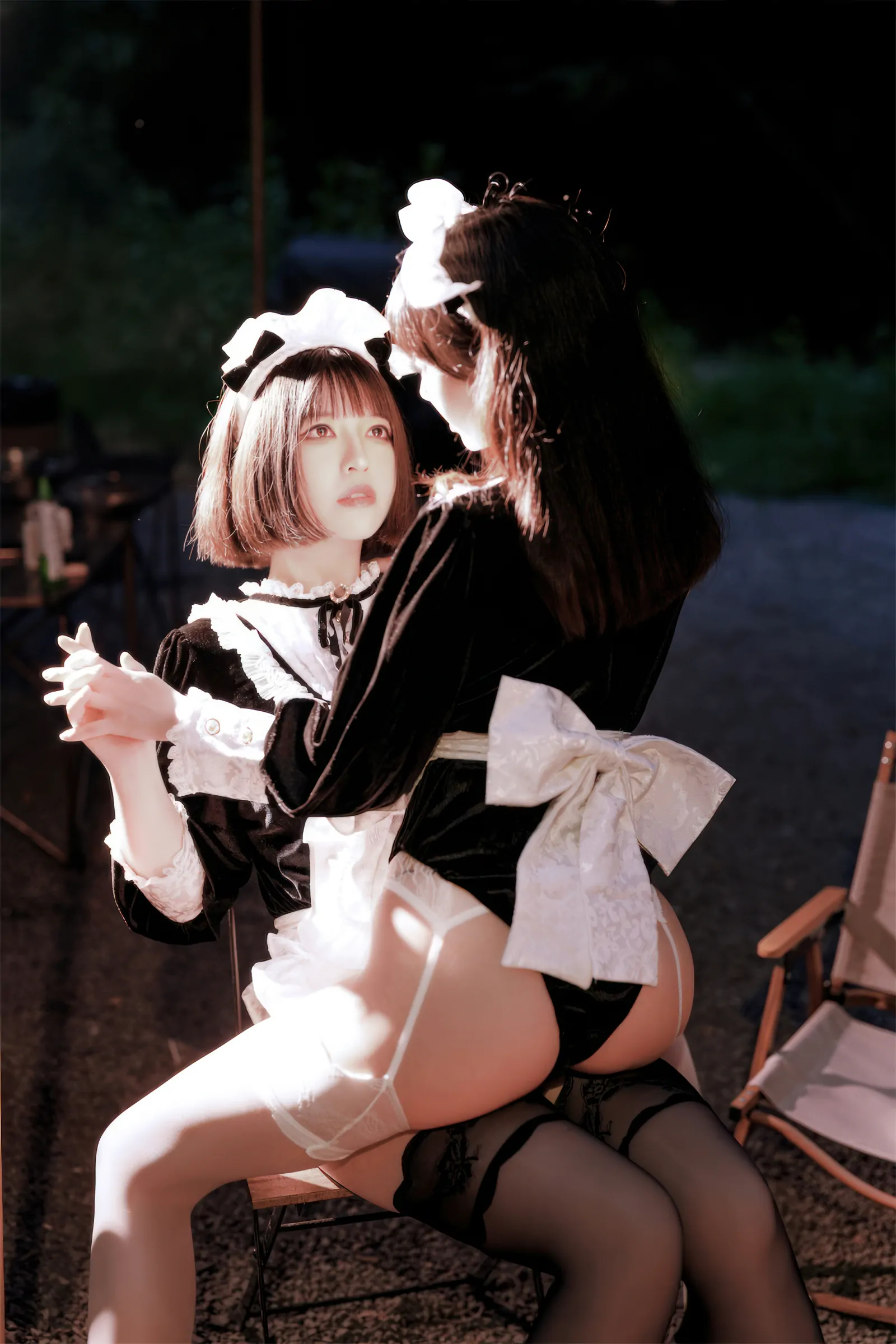 半半子面饼仙儿 – メイド姉妹 Cosplay-第42张