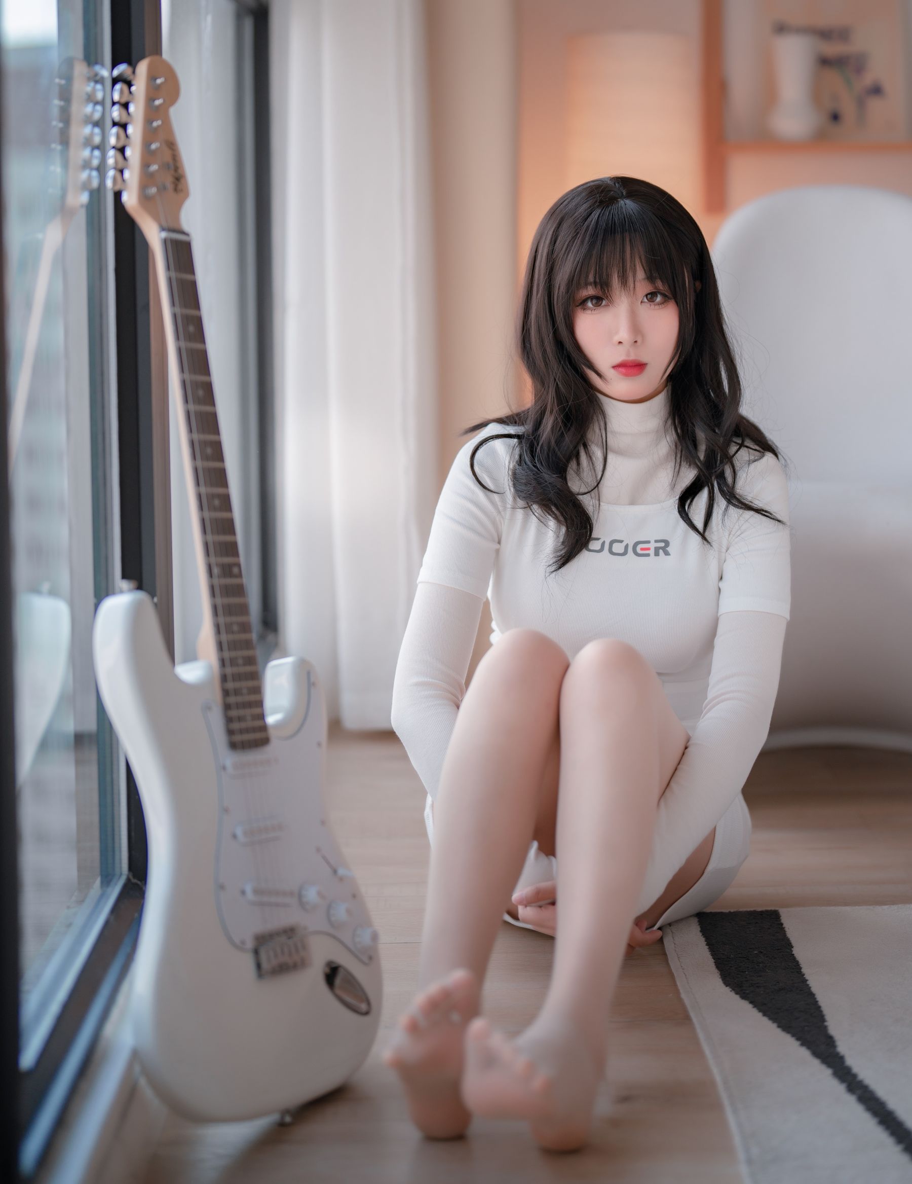 轩萧学姐 – 吉他妹妹 肉丝套 Cosplay-第13张