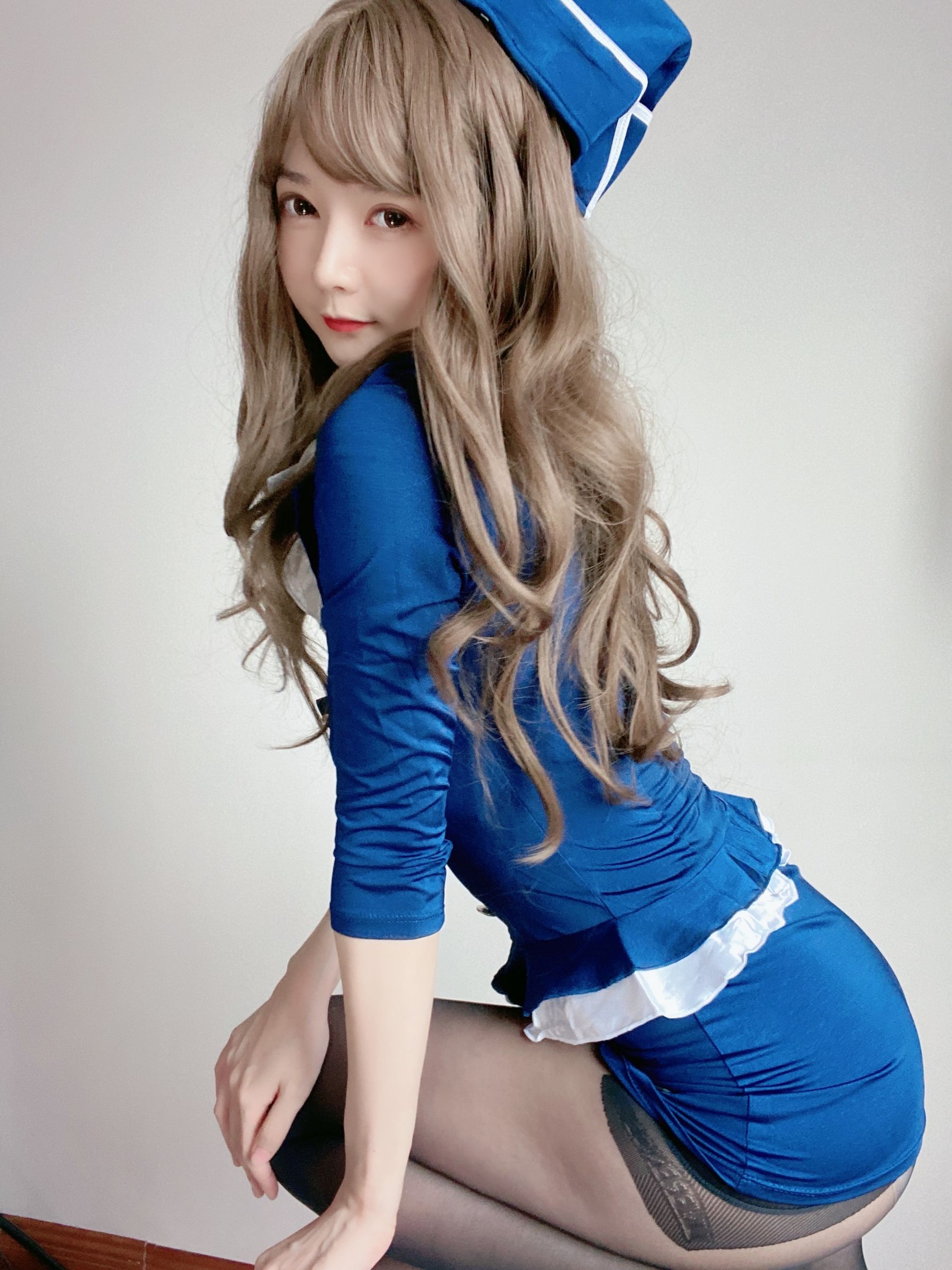 51酱 – 蓝色制服装 Cosplay-第8张
