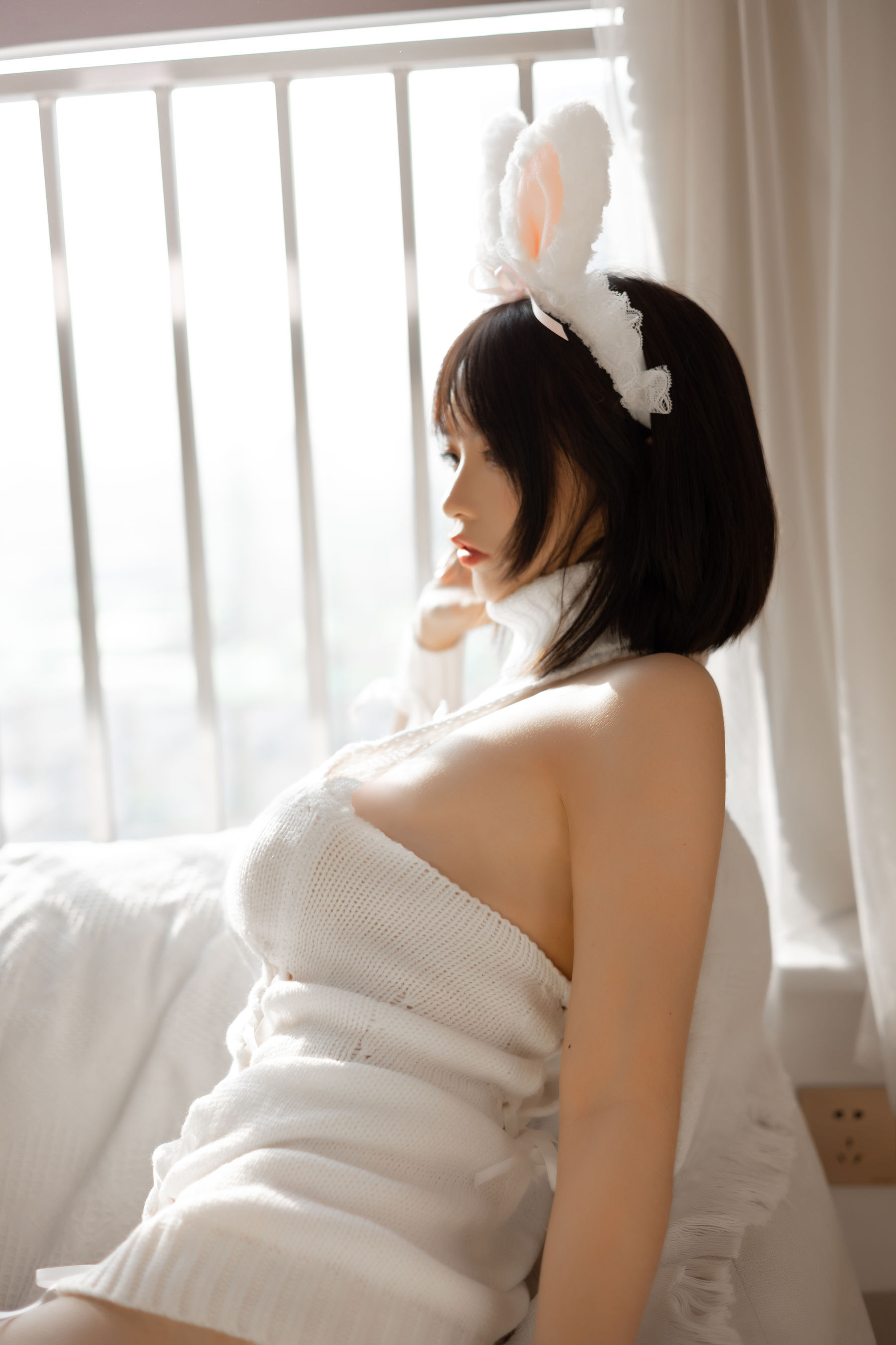 疯猫ss – 白色毛衣 Cosplay-第38张