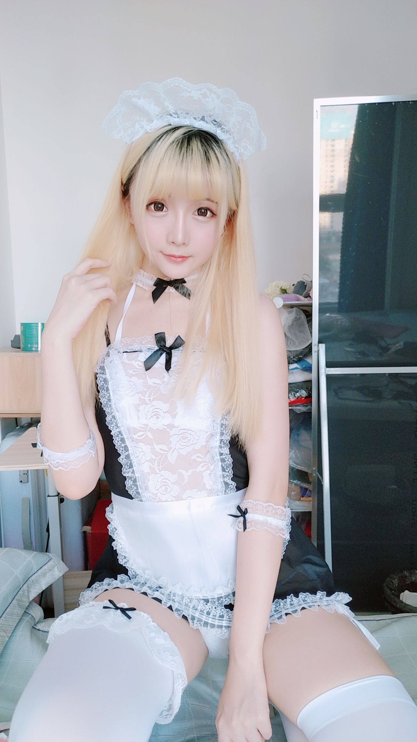 Coser小姐姐星之迟迟 女仆 Cosplay-第56张