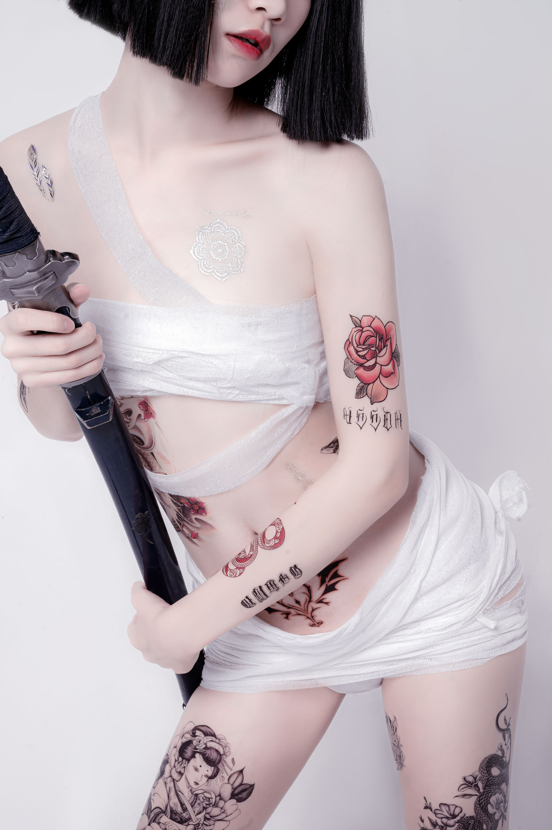 动漫博主阮邑_Fairy – 绑带和武士 Cosplay-第9张