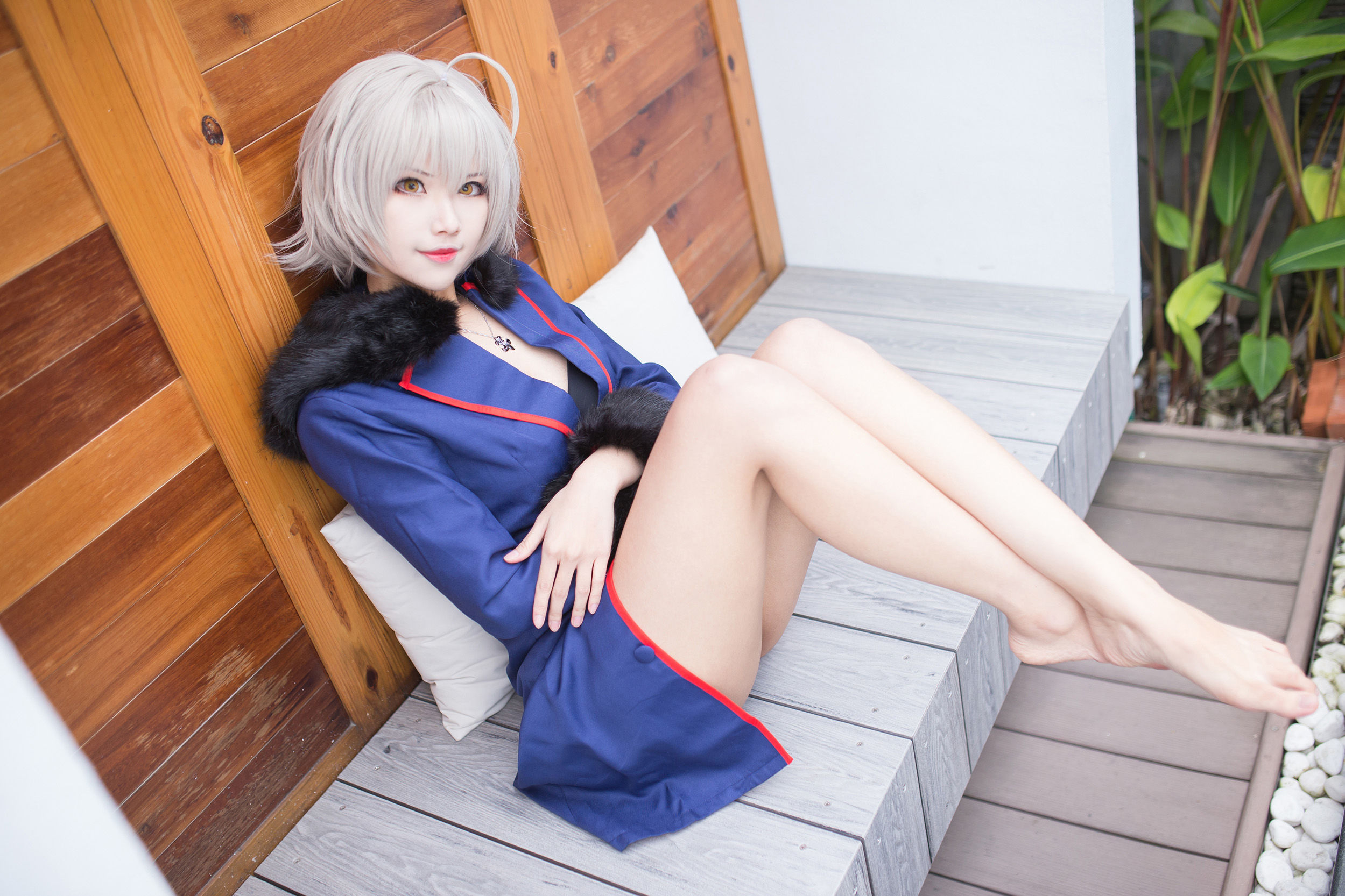 Coser萱-KaYa – 黑贞 黑呆毛下着 Cosplay-第33张
