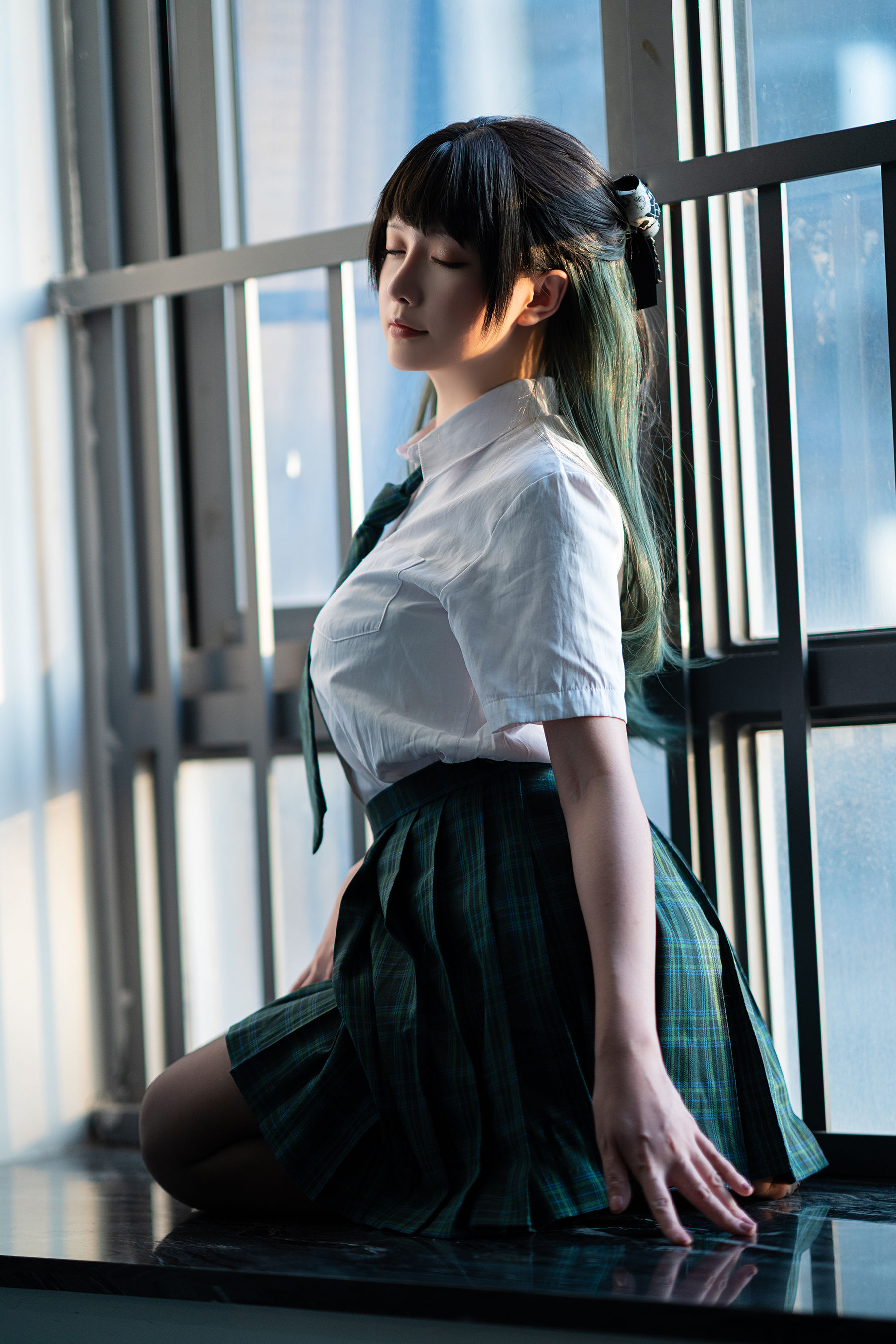Coser小姐姐星之迟迟 – JK-绿 Cosplay-第7张