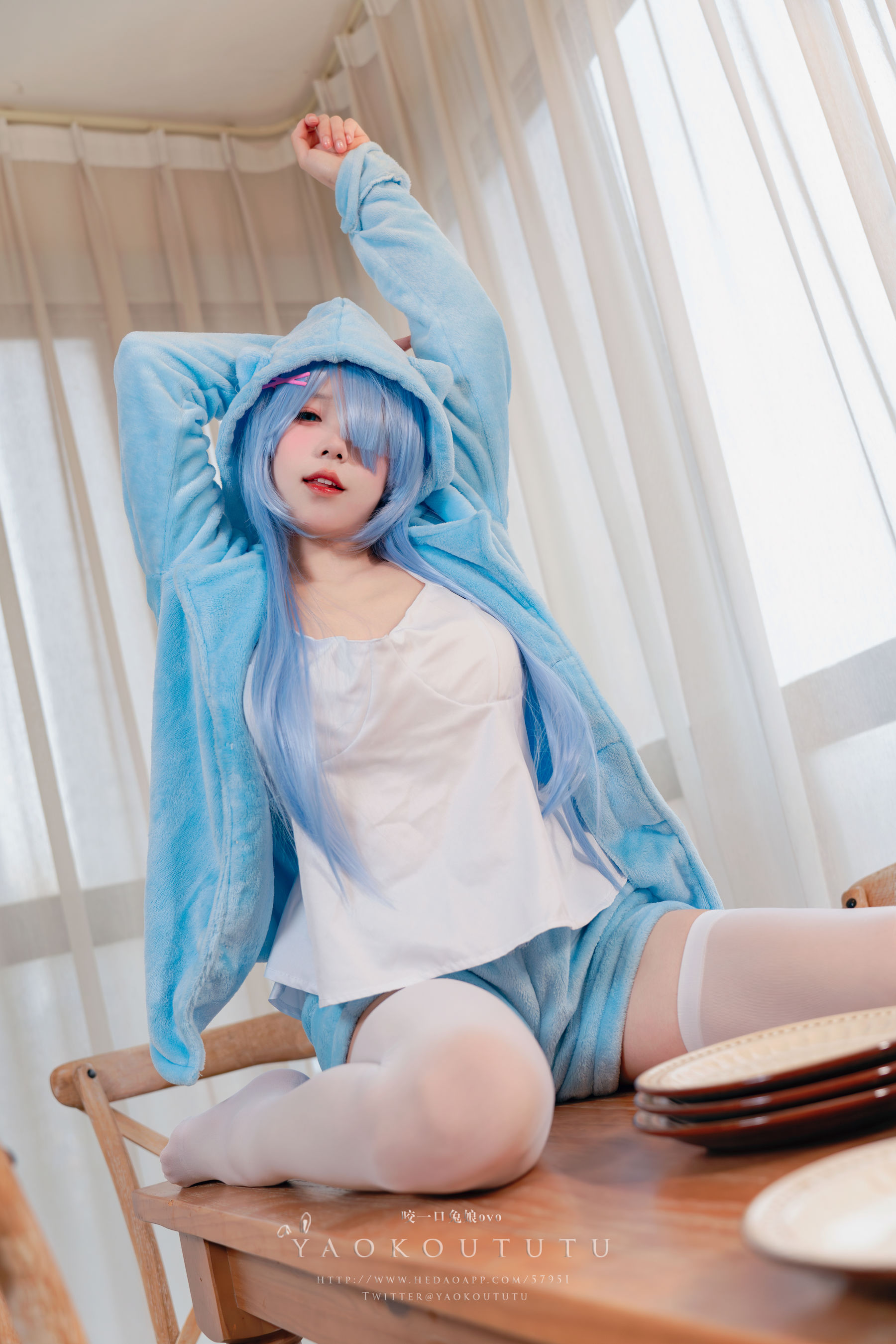 咬一口兔娘 – 蕾姆喵喵 Cosplay-第11张