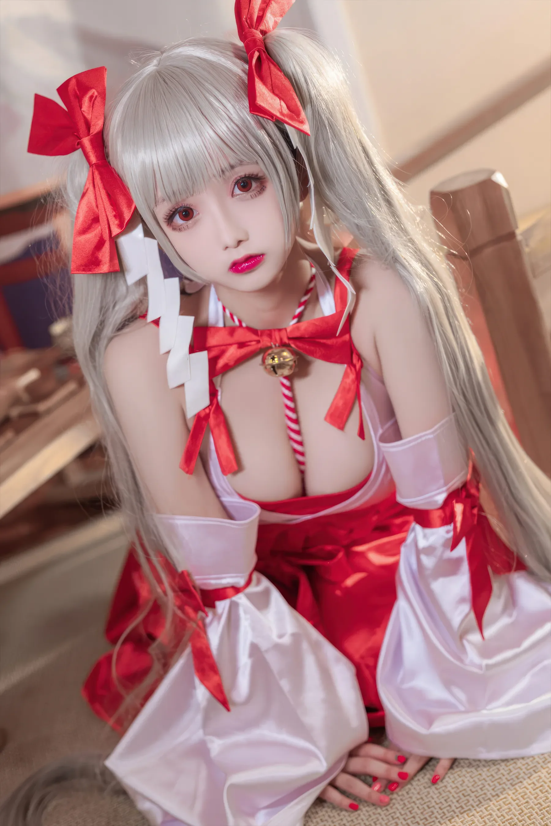 日奈娇 – 碧蓝航线 可畏巫女 Cosplay-第37张