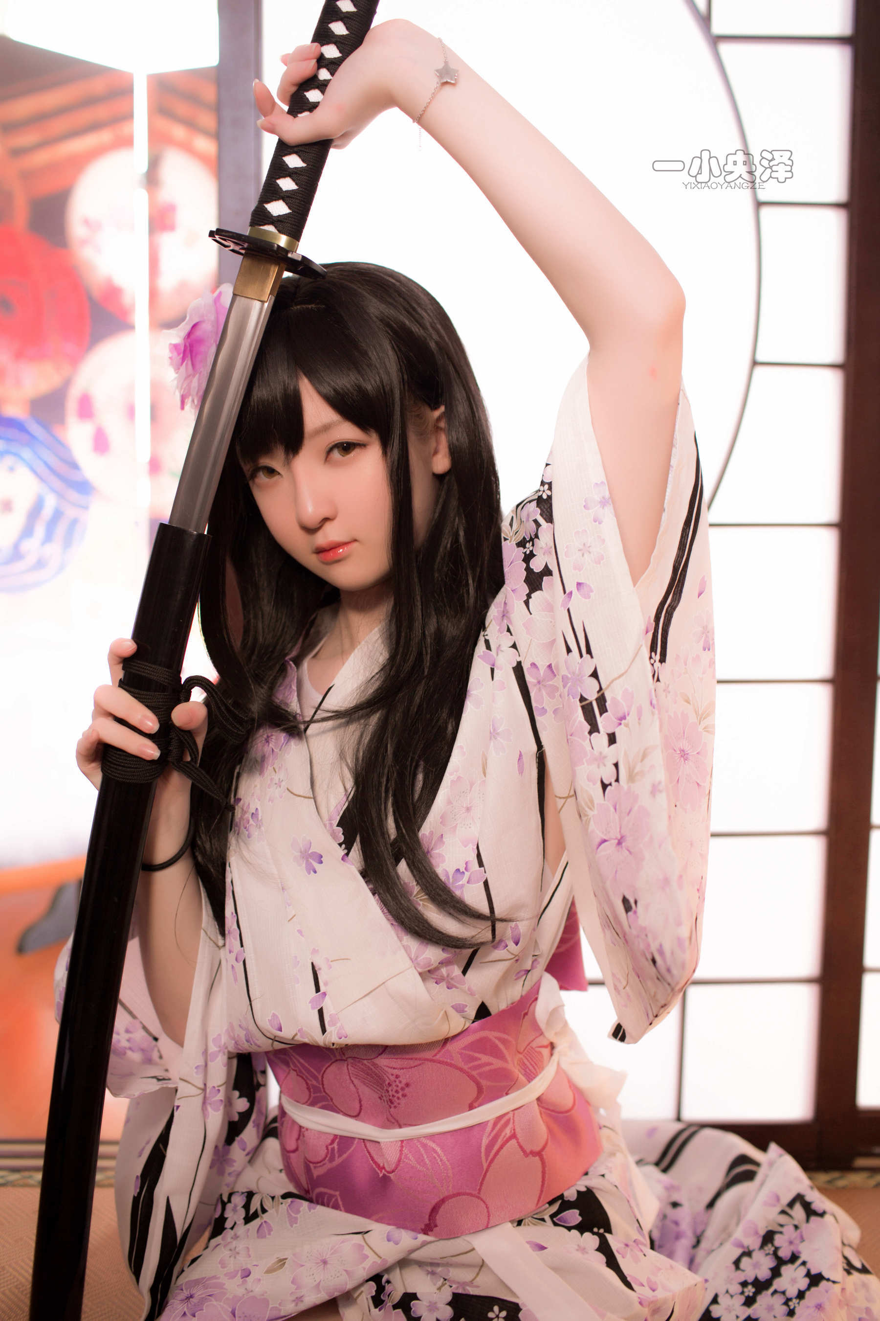 [萝莉COS] 一小央泽 – 和服短袜 Cosplay-第13张