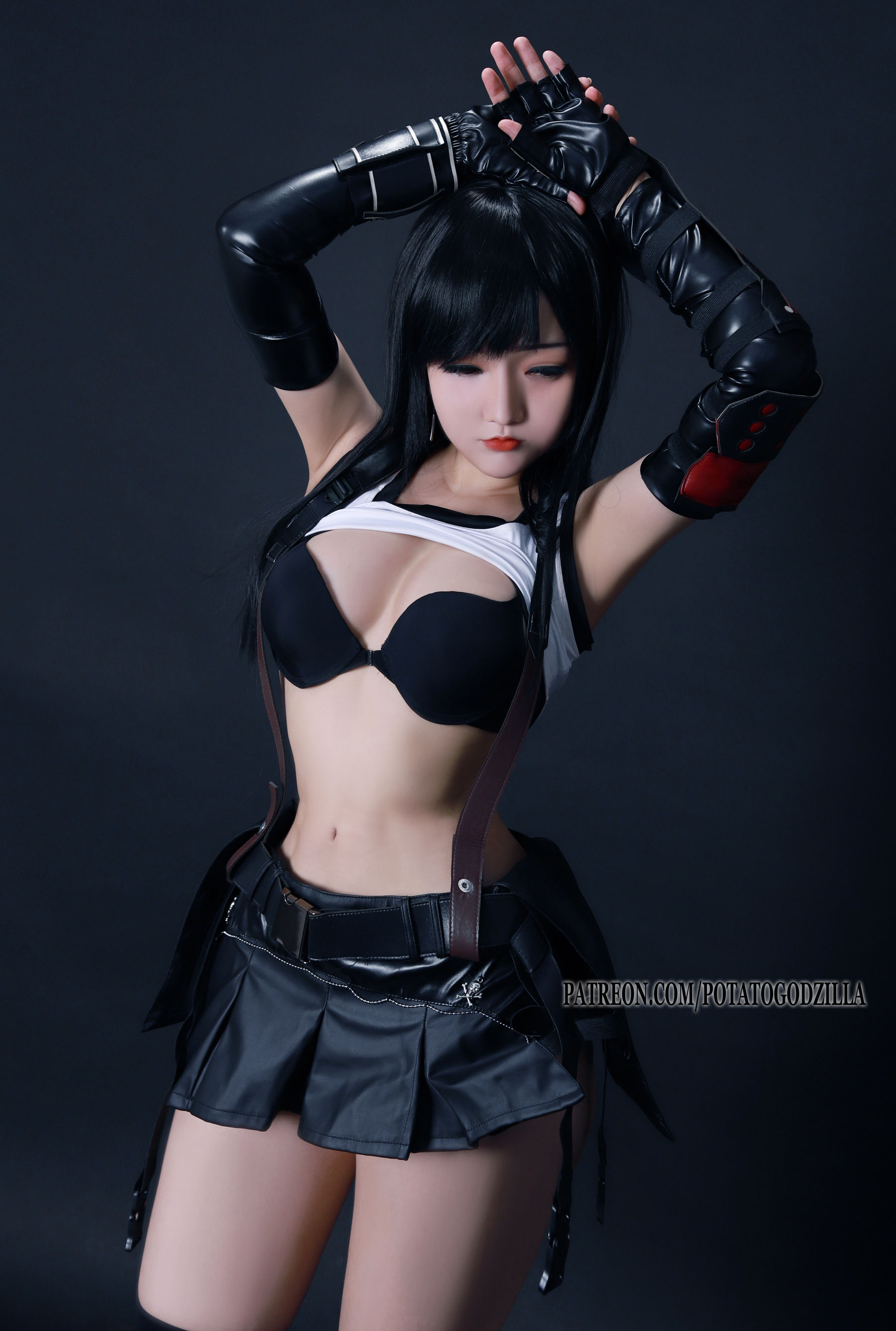 Coser小姐姐Potato Godzilla – Tifa Cosplay-第13张