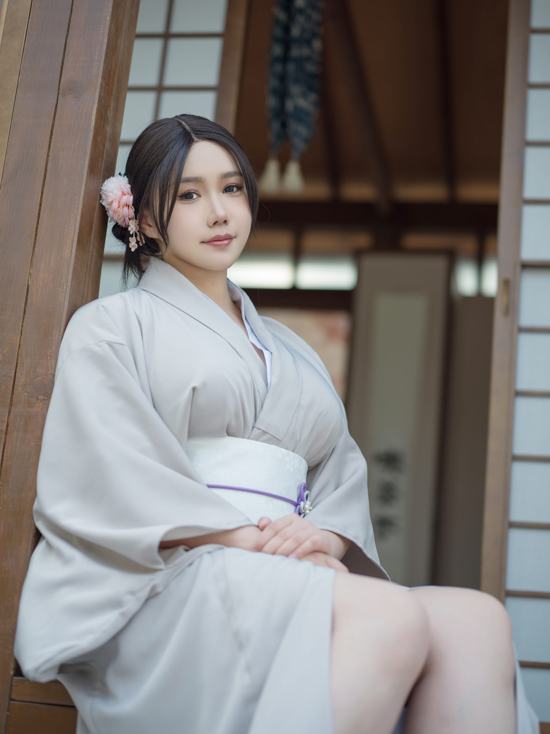 麻花麻花酱 – 兽耳和服 Cosplay-第15张
