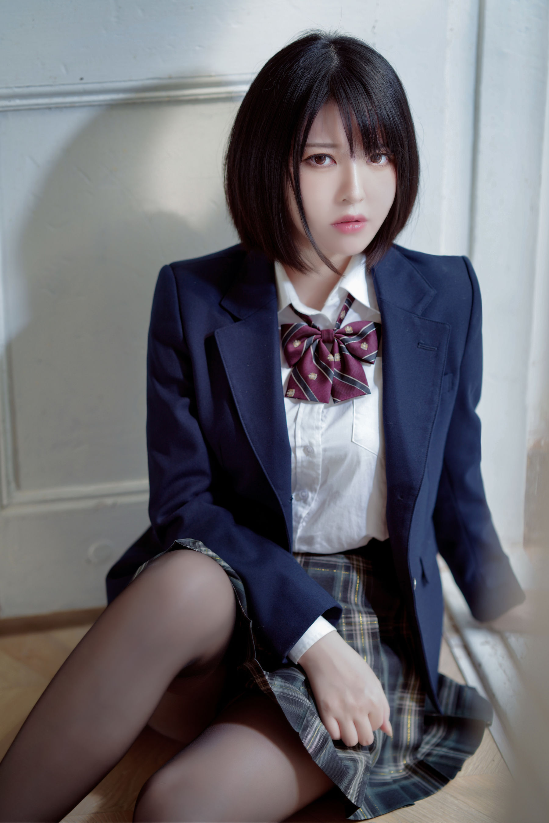 半半子 – 彼女の制服姿が好き Cosplay-第8张