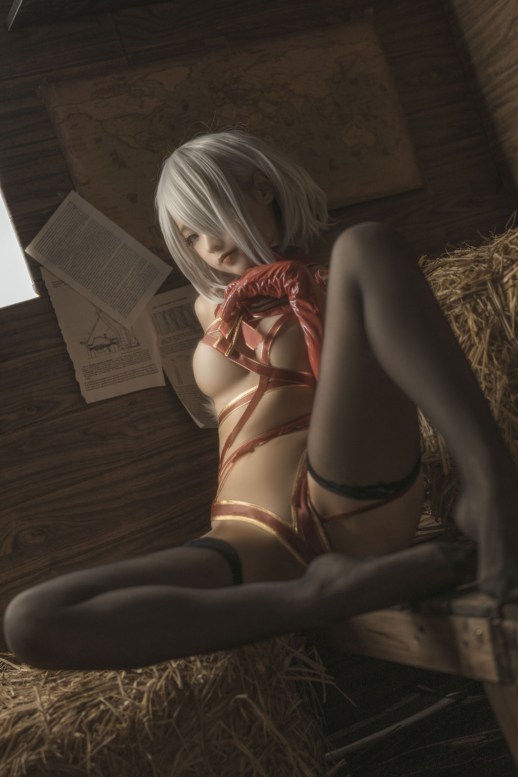 动漫博主蠢沫沫 – 2B圣诞 Cosplay-第2张