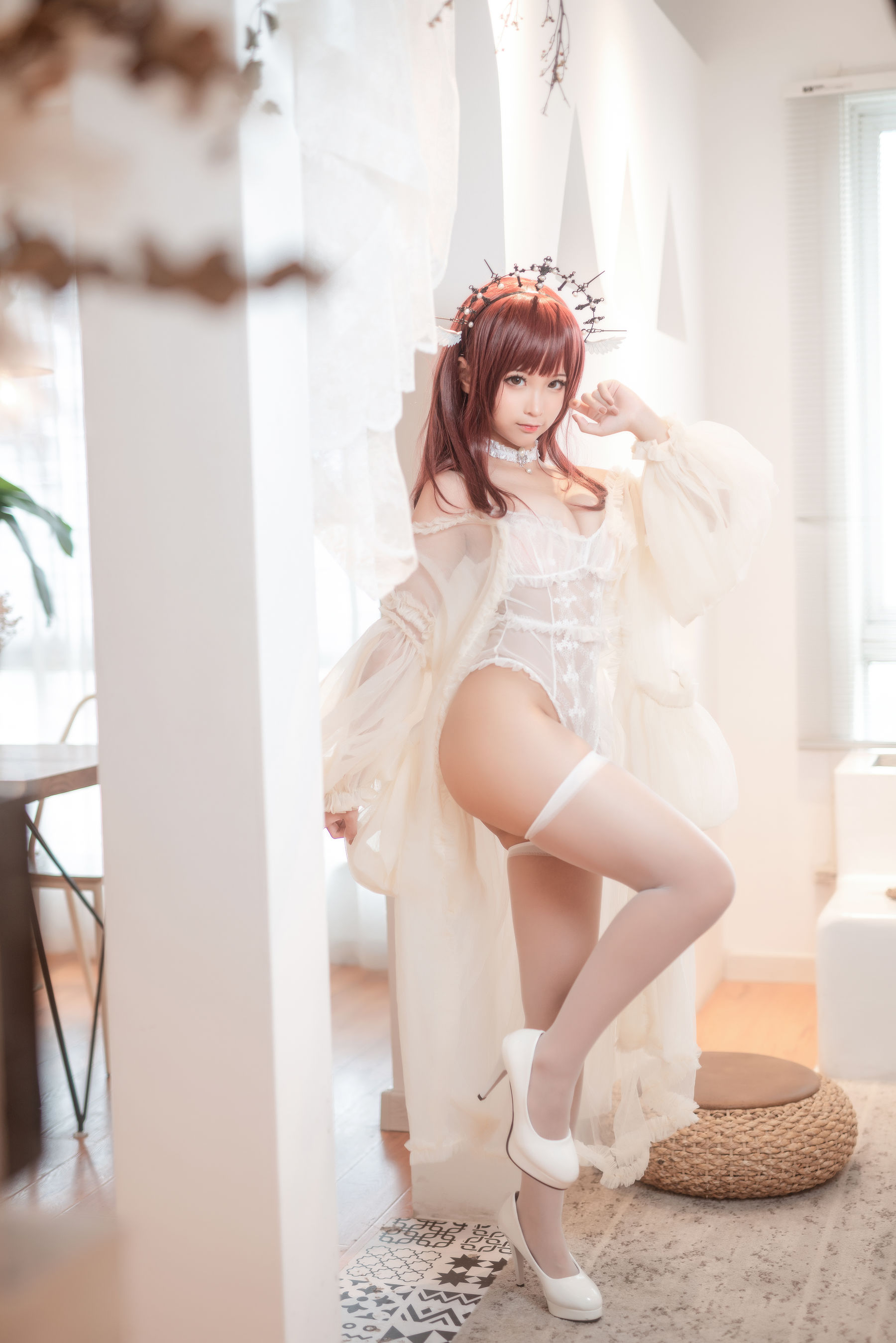 动漫博主蠢沫沫 – 火天使 Cosplay-第40张