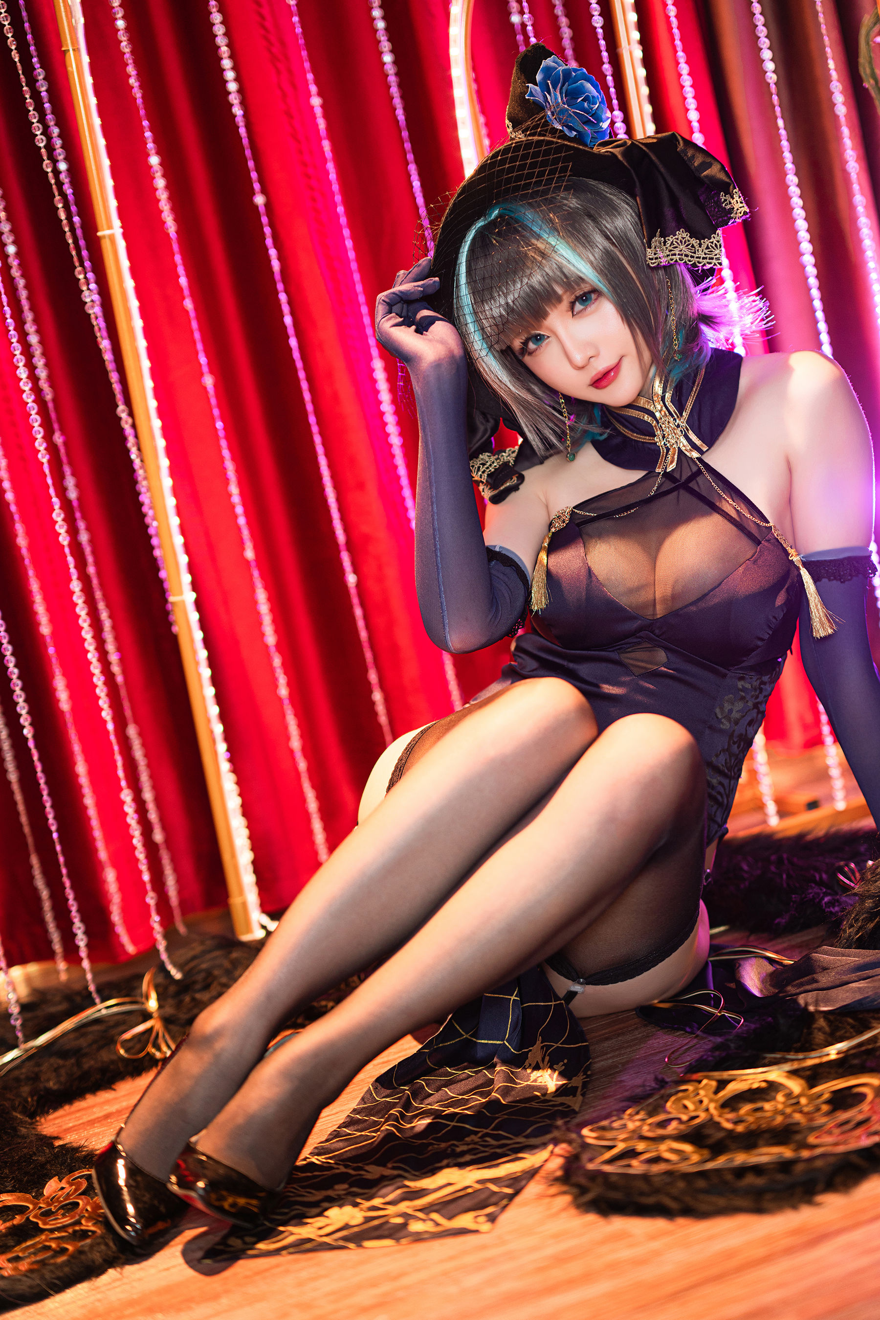 Coser小姐姐星之迟迟 – 柴郡 音乐绚烂caitsith Cosplay-第37张