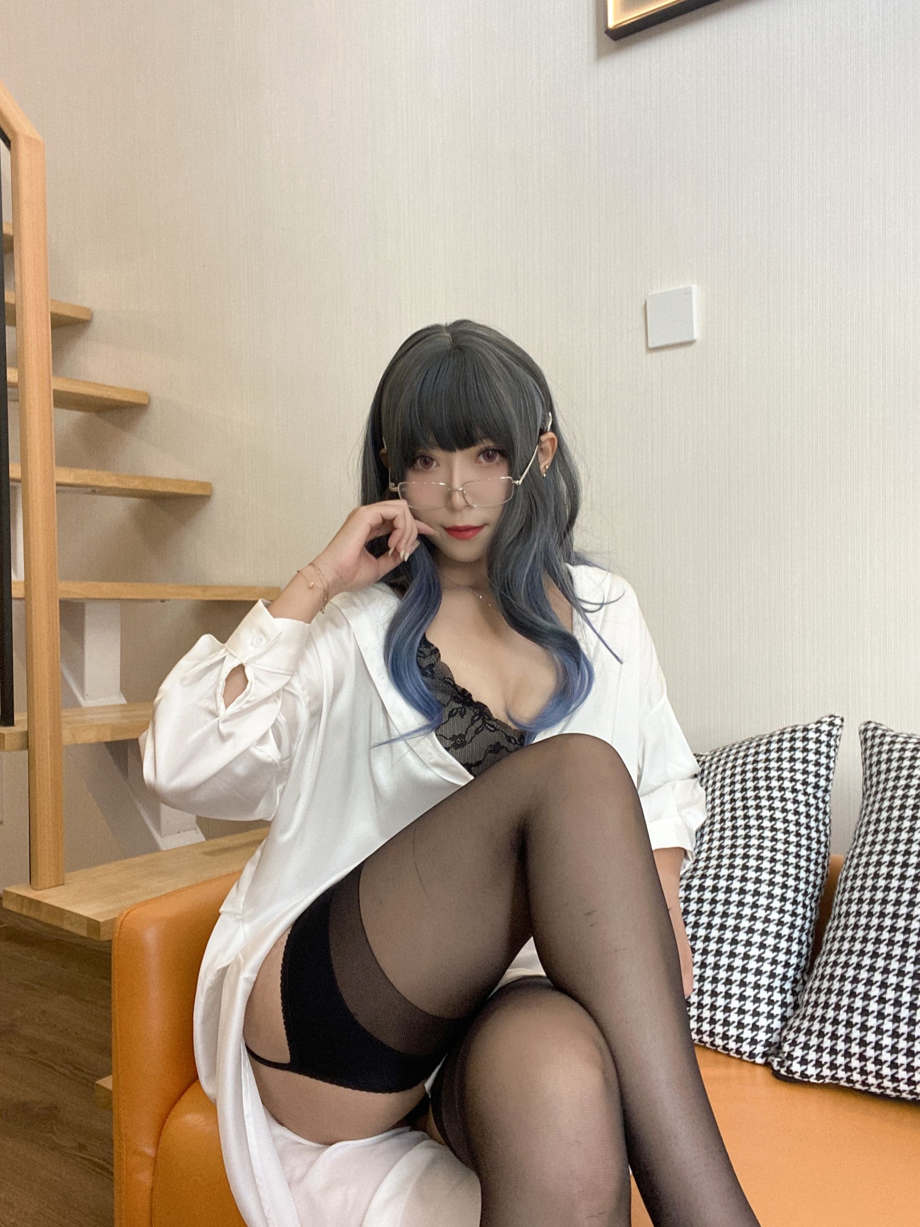 动漫博主Money冷冷 – 白衬衫 Cosplay-第73张