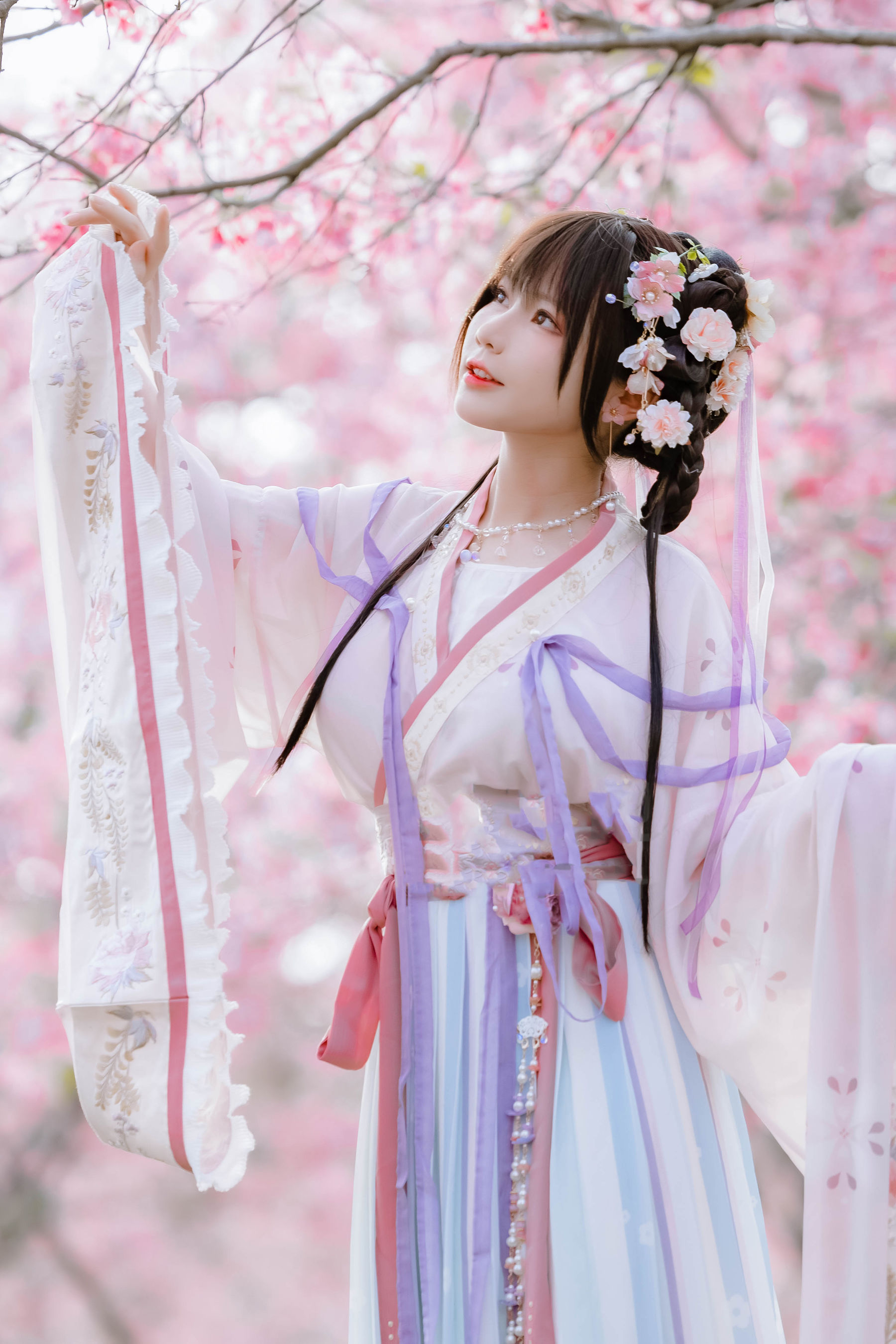 萌妹子Nyako喵子 – 樱花汉服 花神祈愿 Cosplay-第10张