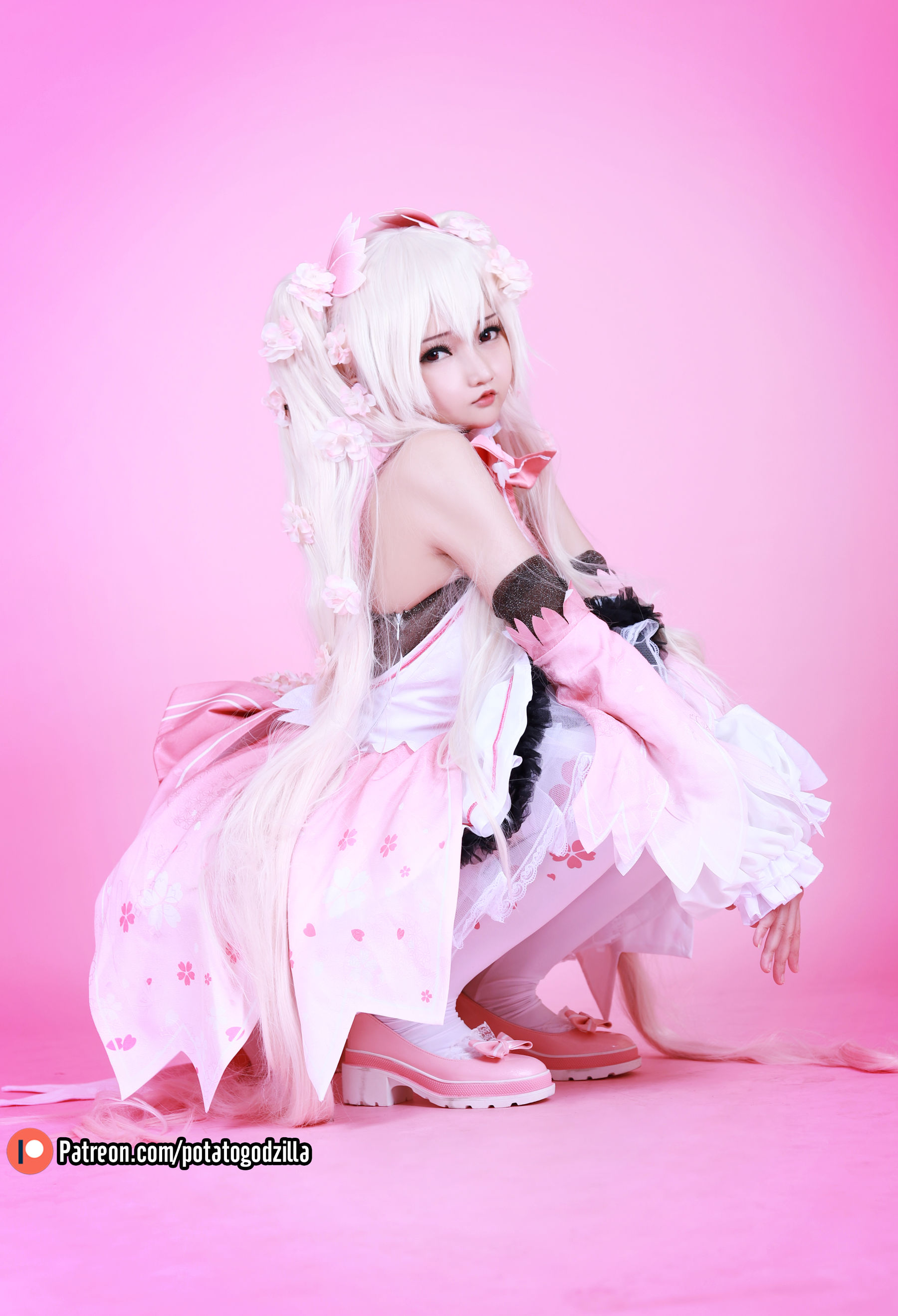 Coser小姐姐Potato Godzilla – Sakura Miku Cosplay-第23张