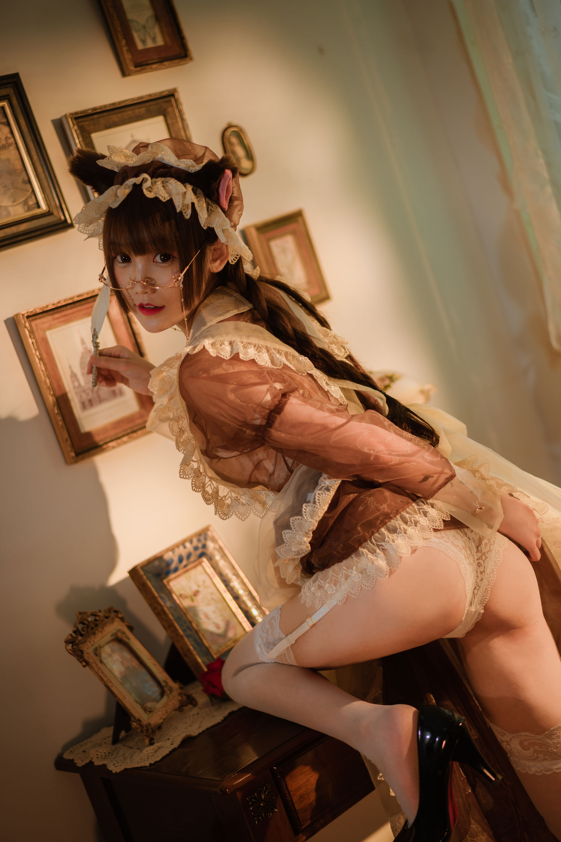 COS少女星野咪兔 透明女仆 Cosplay-第39张