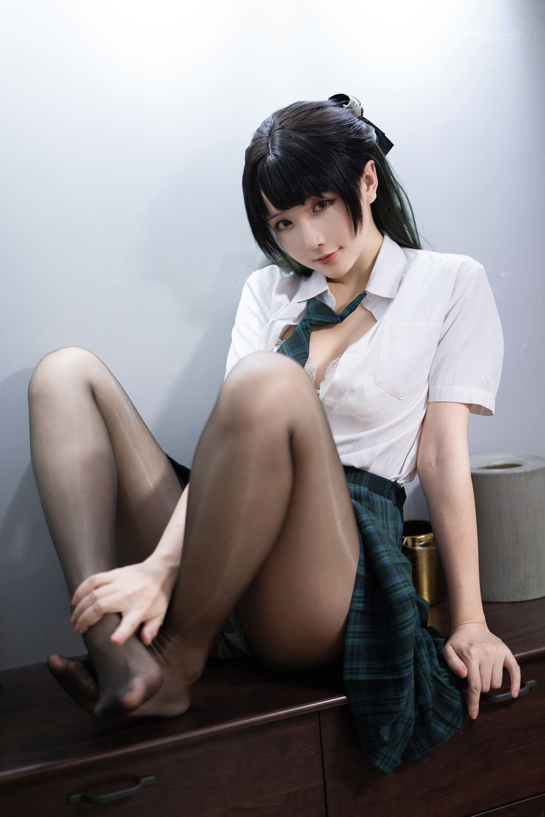 Coser小姐姐星之迟迟 – JK-绿 Cosplay-第43张