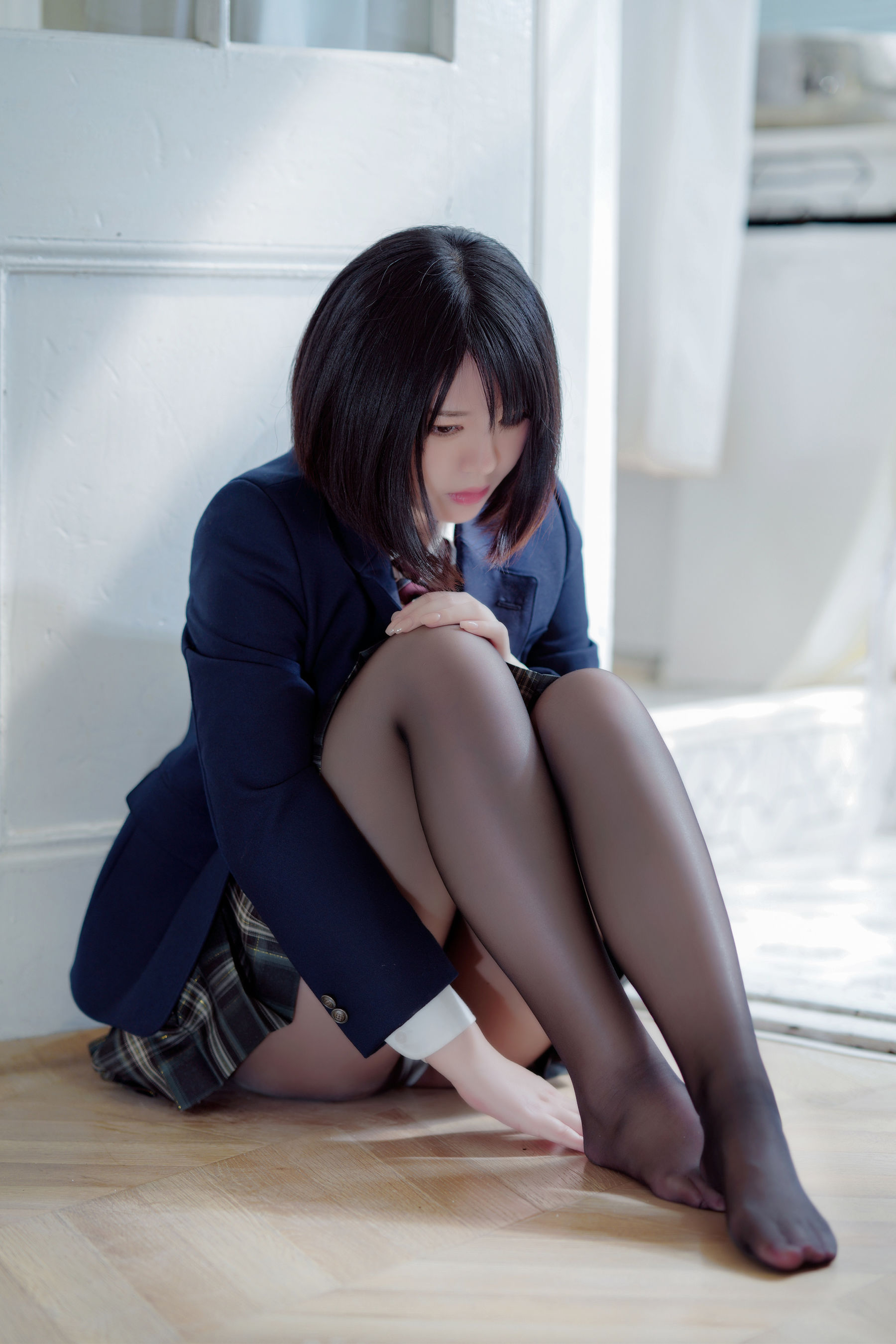 半半子 – 彼女の制服姿が好き Cosplay-第18张