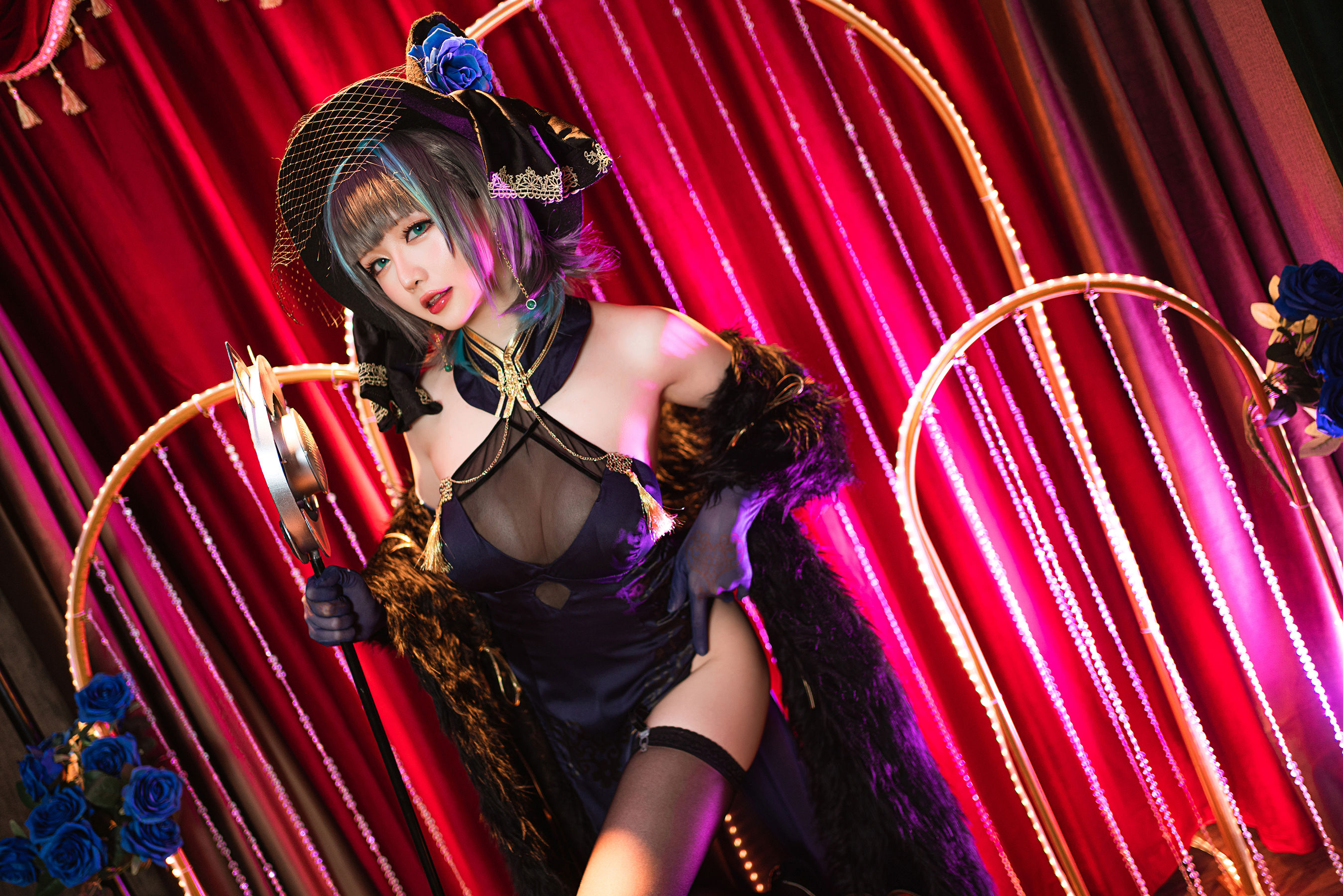Coser小姐姐星之迟迟 – 柴郡 音乐绚烂caitsith Cosplay-第18张