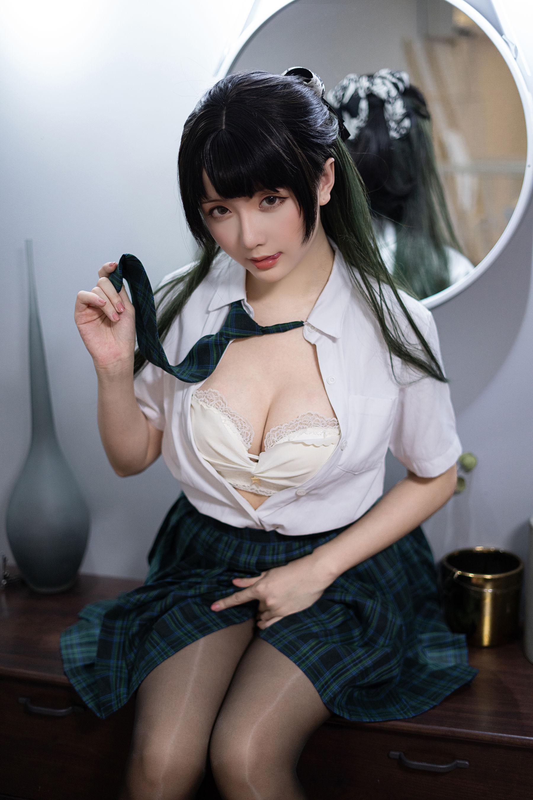 Coser小姐姐星之迟迟 – JK-绿 Cosplay-第38张