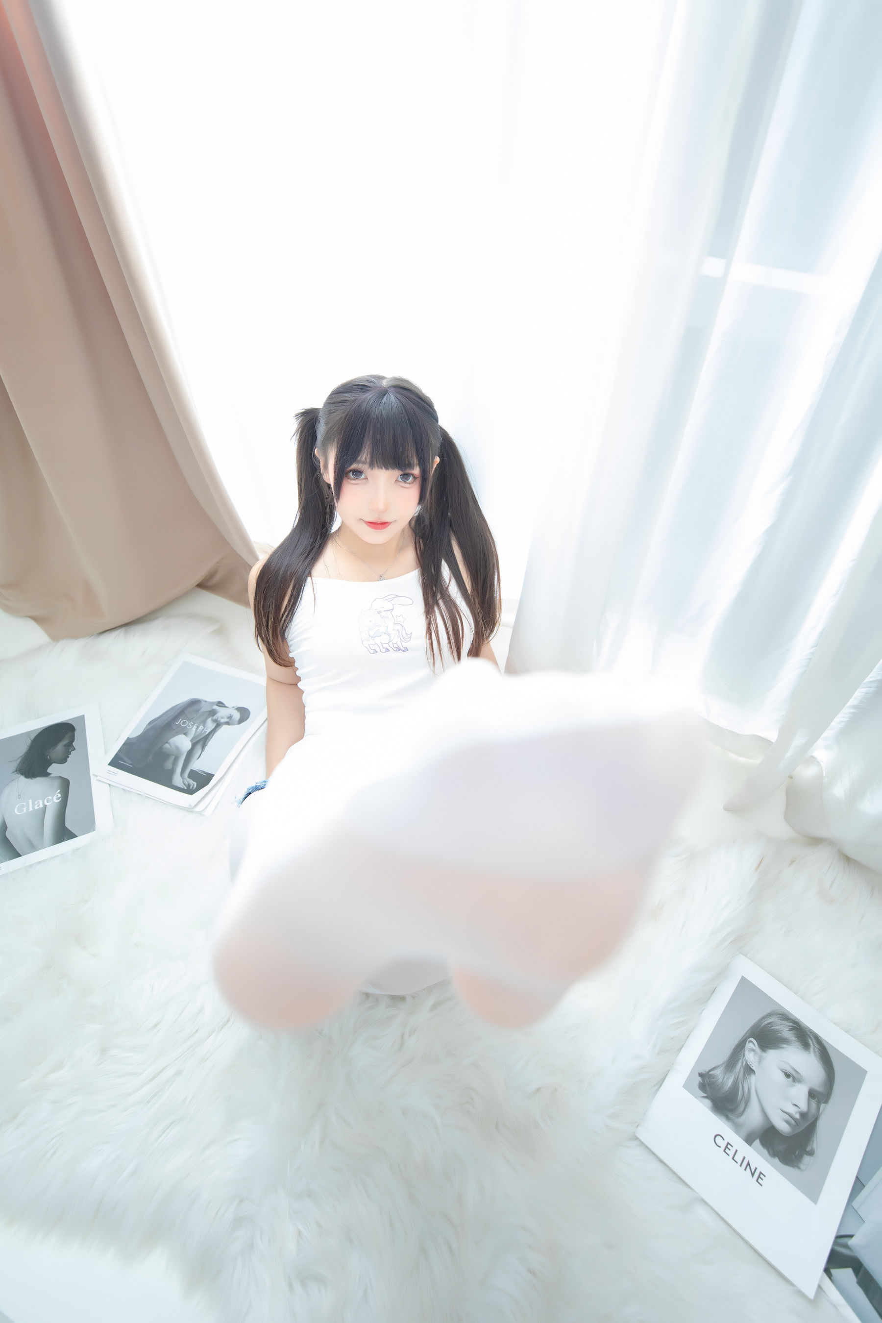 萝莉神楽板真冬 之牛仔兔兔 Cosplay-第47张