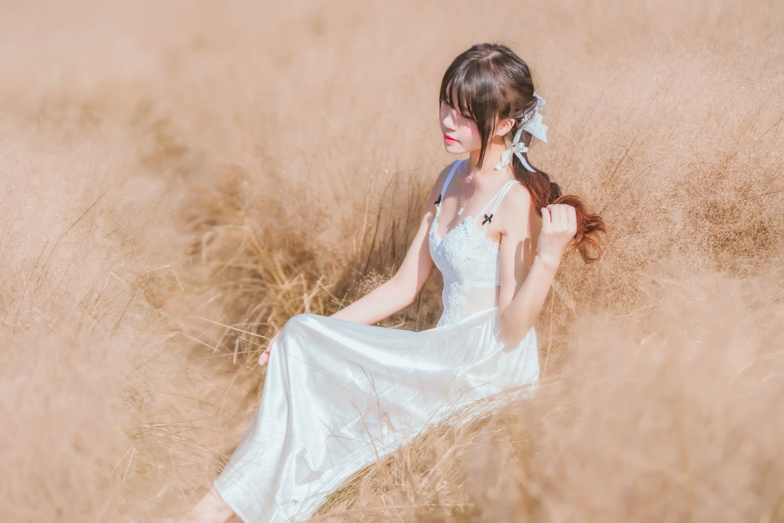 桜桃喵 原野上的浪漫 Cosplay-第1张