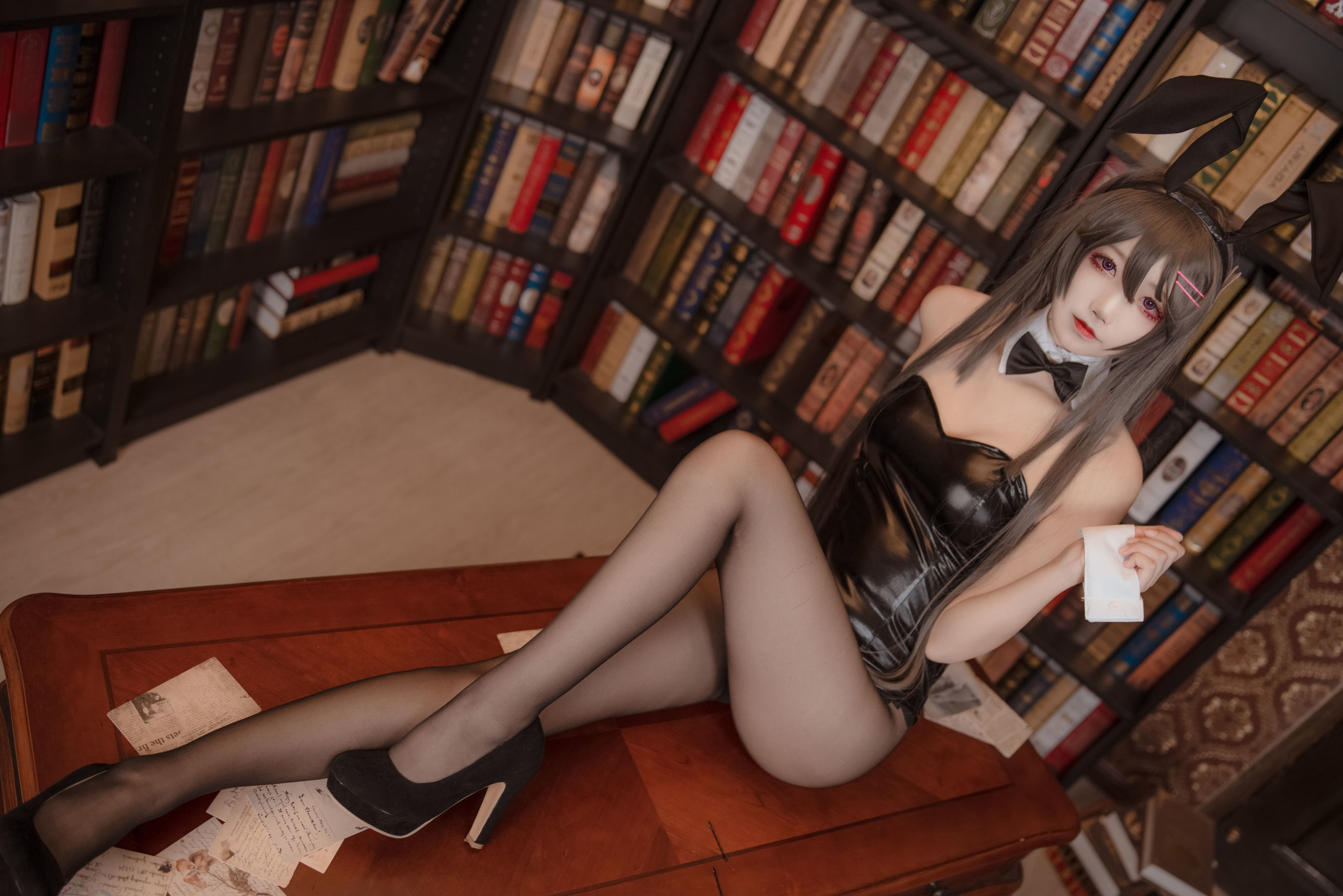 [萝莉COS] 清纯少女五更百鬼 – 樱岛麻衣兔女郎 Cosplay-第4张