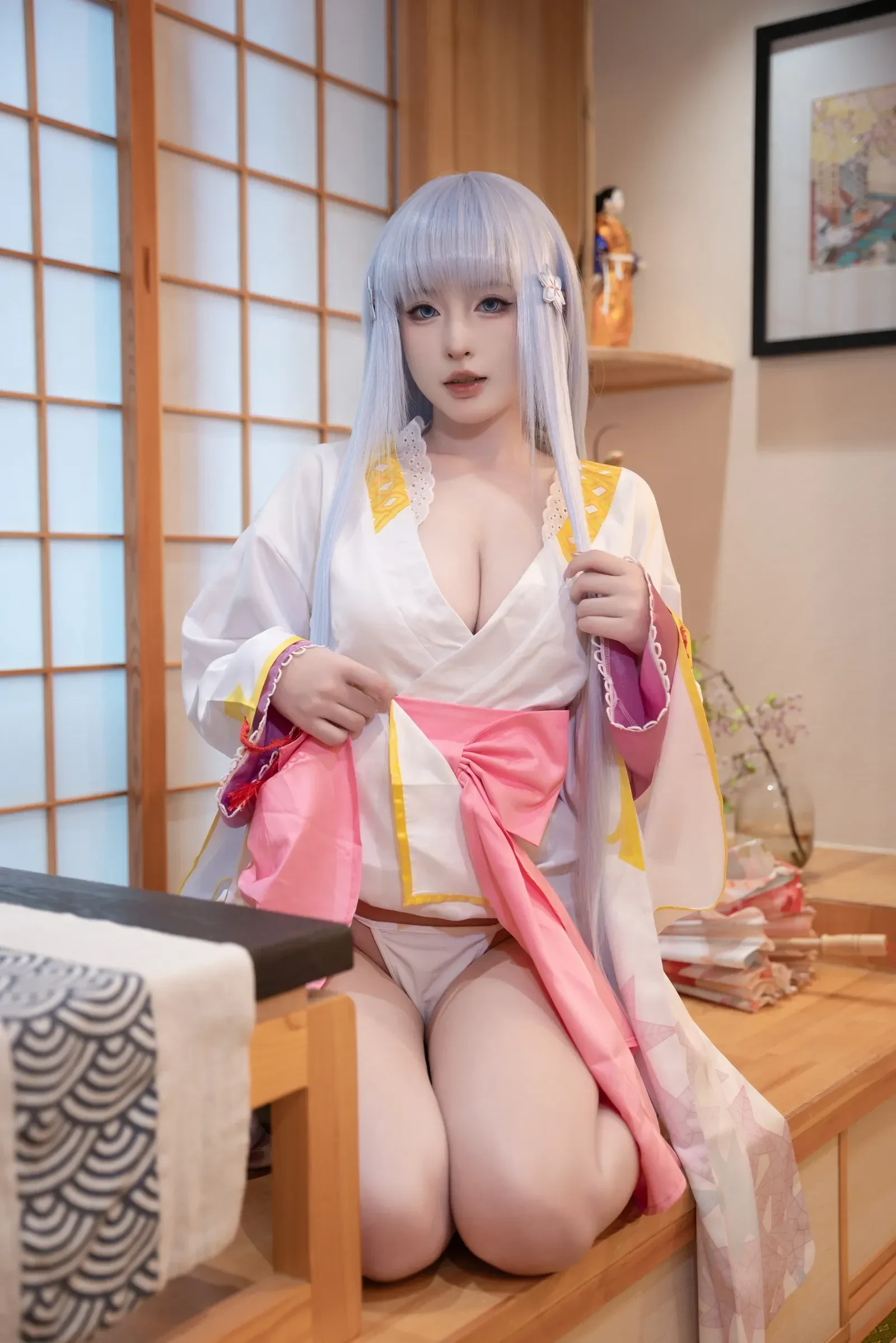 清水由乃 – 美少女万华镜 雪女原服 Cosplay-第3张