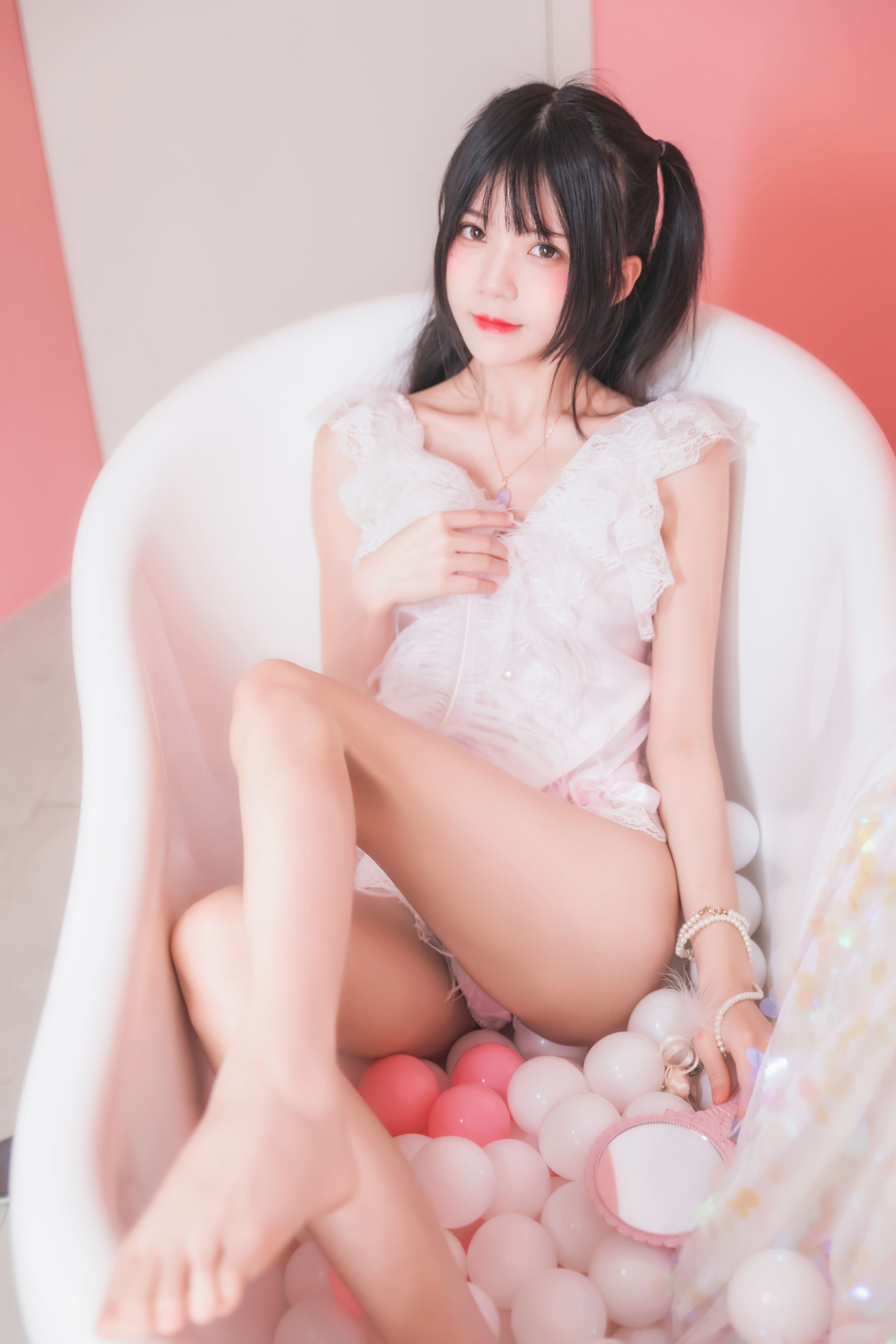 桜桃喵 冬眠系列 粉色浴缸 Cosplay-第3张