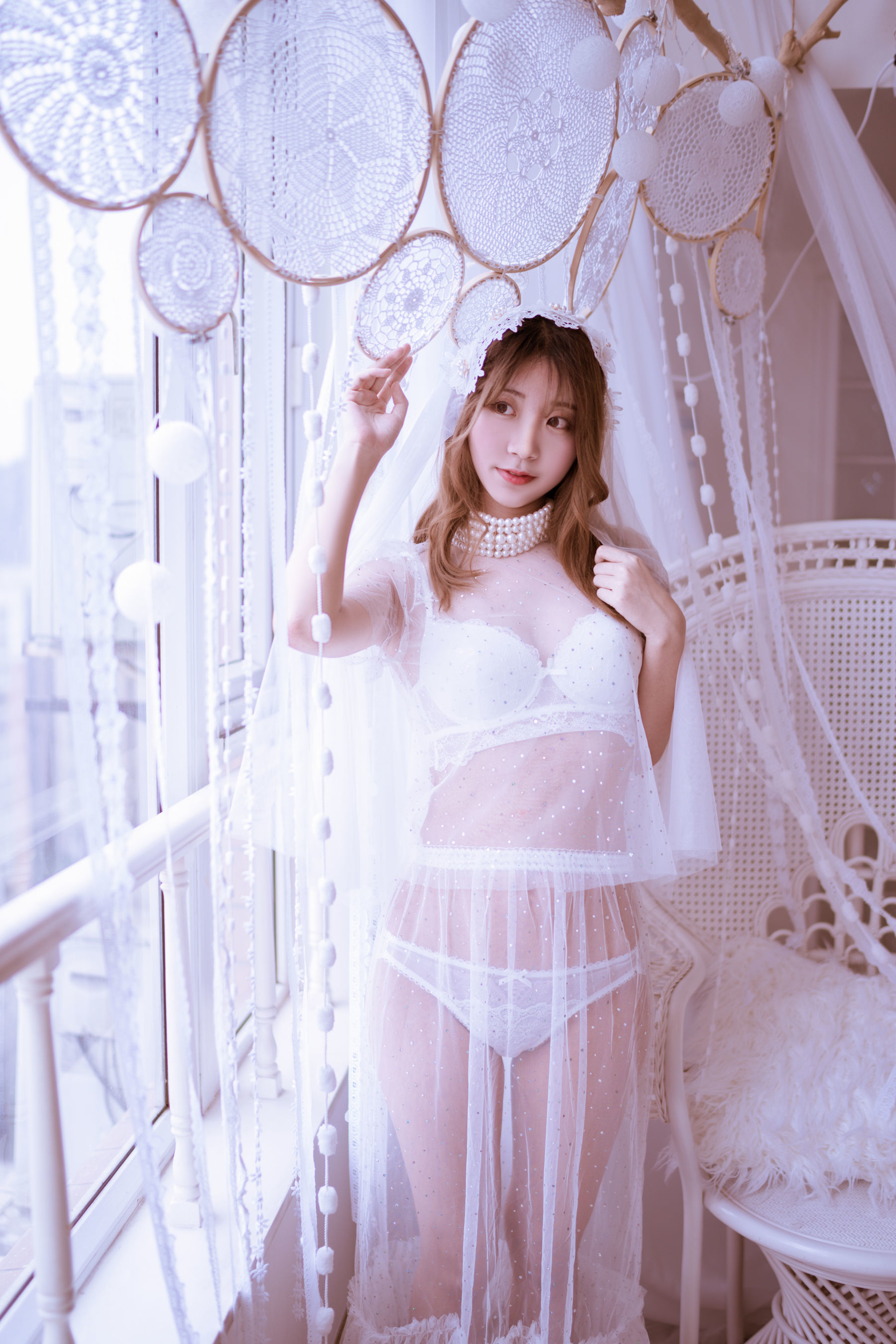 [萝莉COS] 黑川 – 年上彼女 婚纱+毛衣 Cosplay-第27张