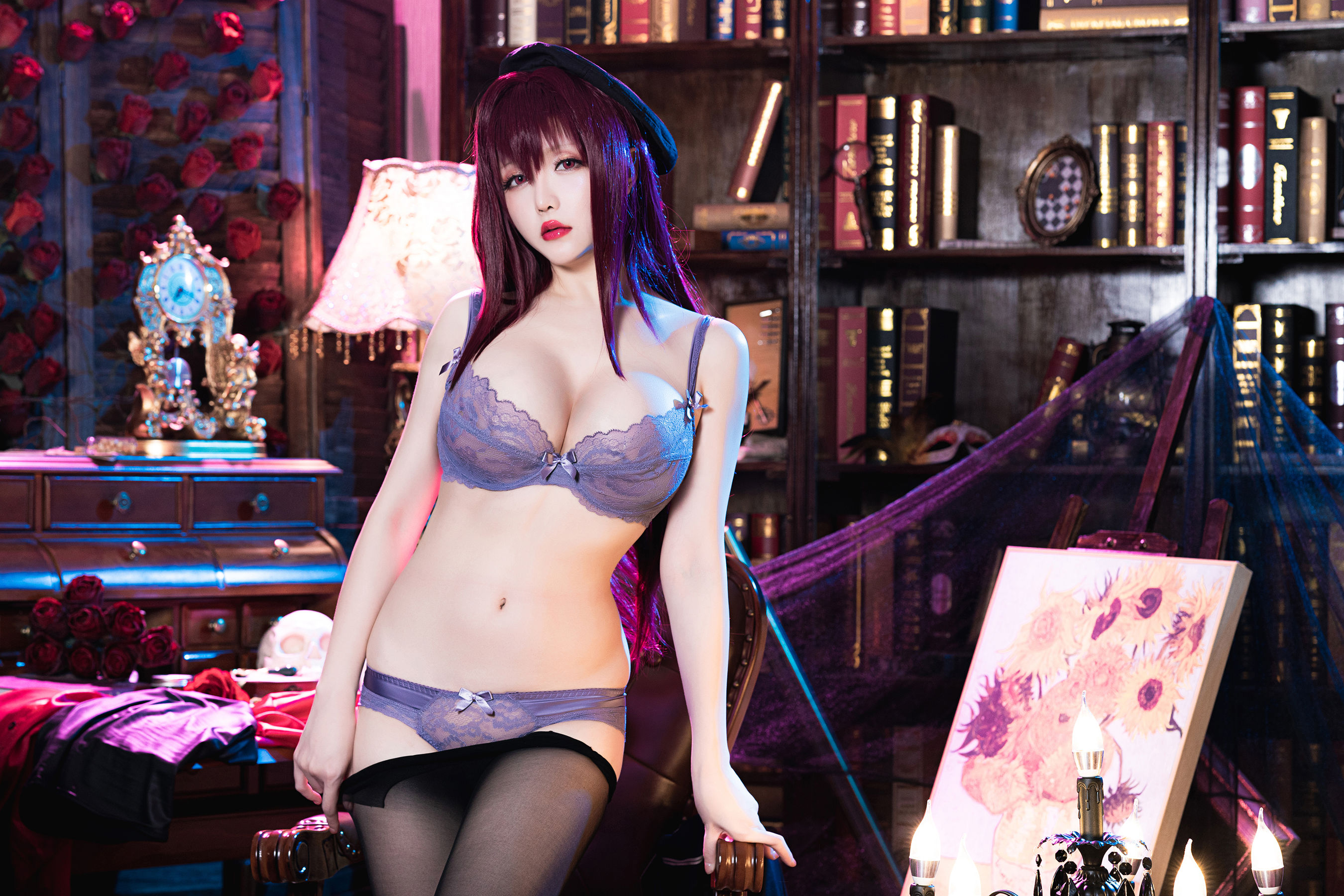 Coser小姐姐星之迟迟 – 斯卡哈-真红教枪 Cosplay-第48张
