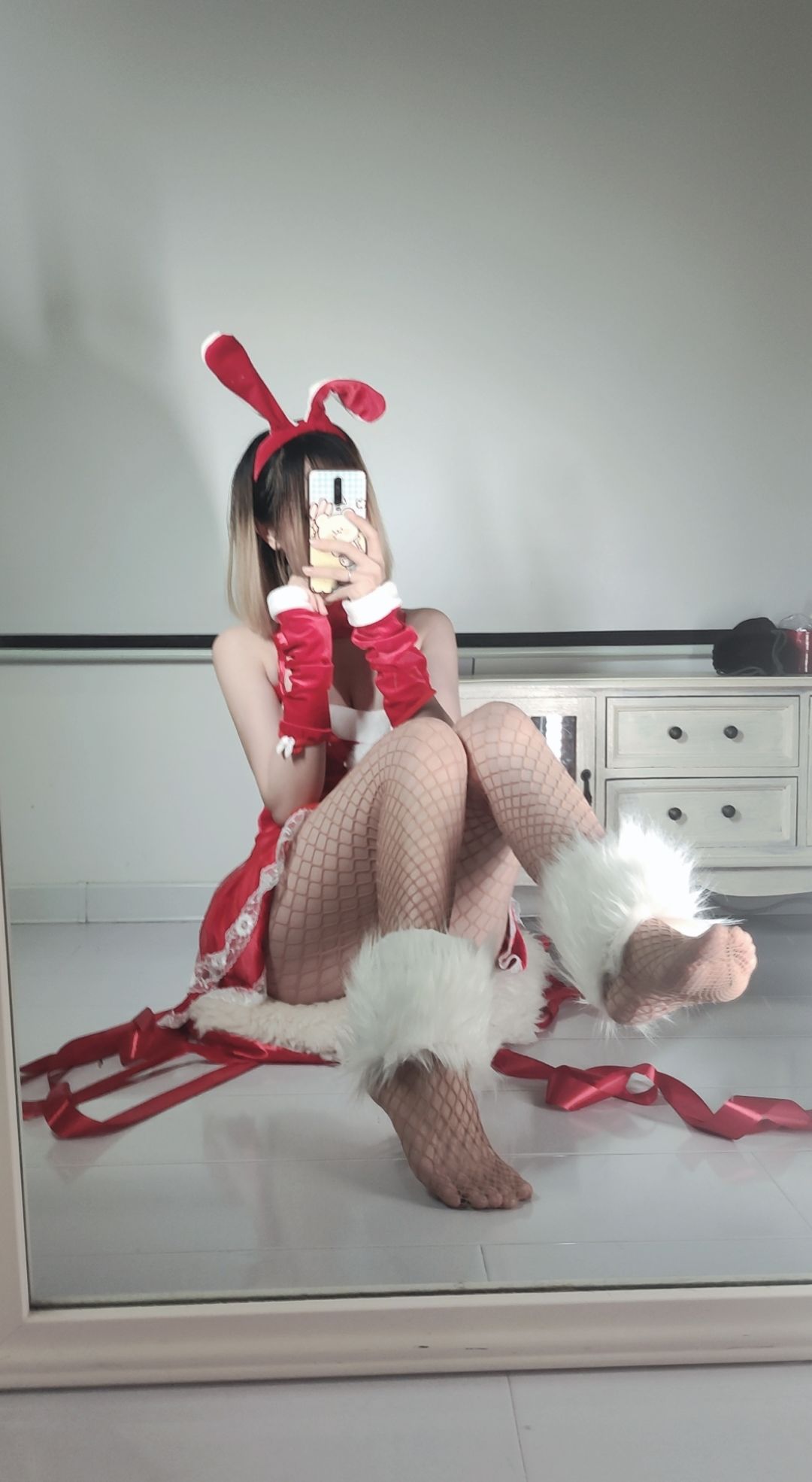 洛桑w伊梓 – 网袜丝带兔兔 Cosplay-第30张