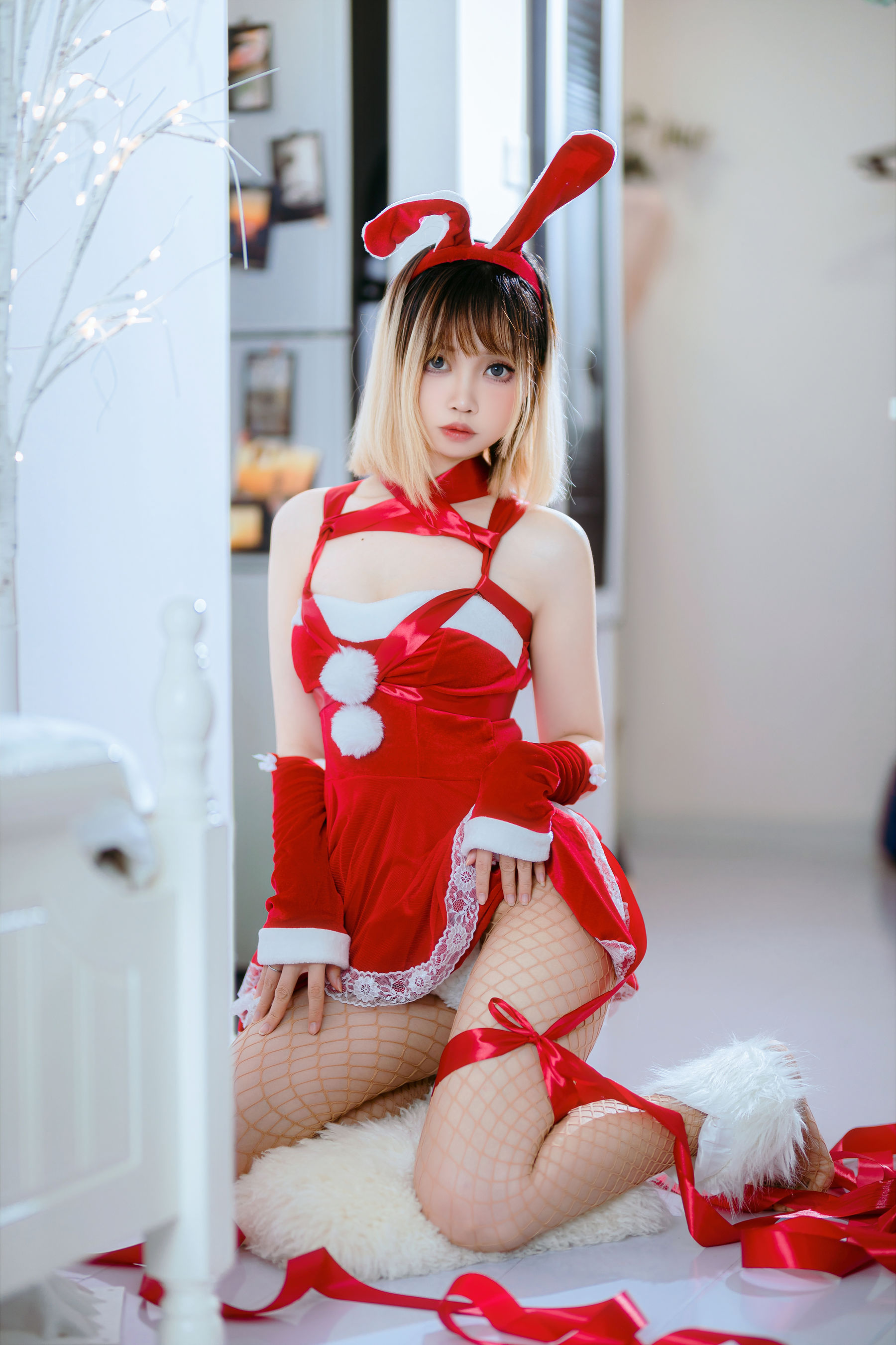 洛桑w伊梓 – 网袜丝带兔兔 Cosplay-第37张