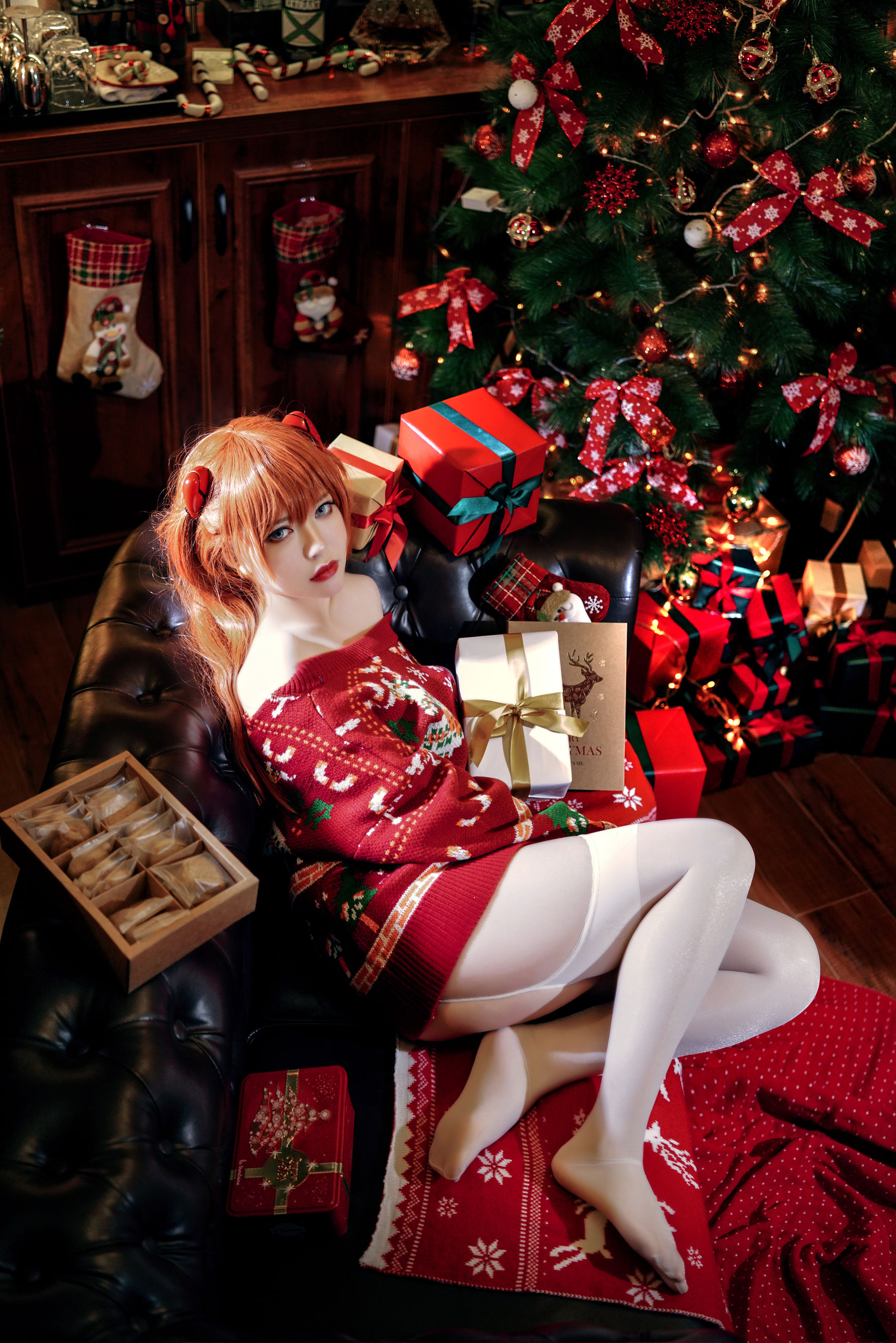 半半子 – 式波・ASUKA Christmas Cosplay-第10张