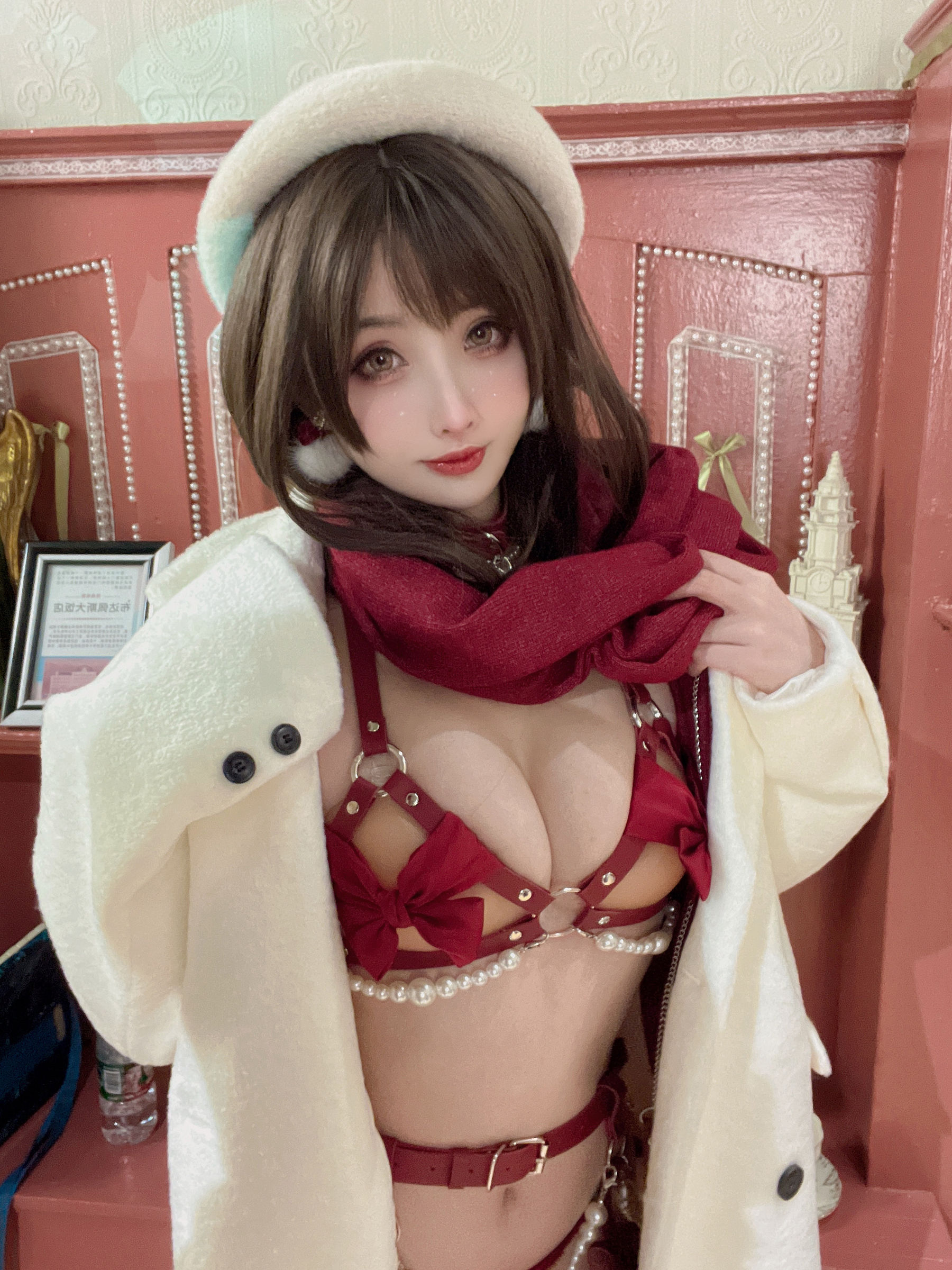 COS福利rioko凉凉子(肉扣热热子) – 圣诞麋鹿套装 Cosplay-第15张