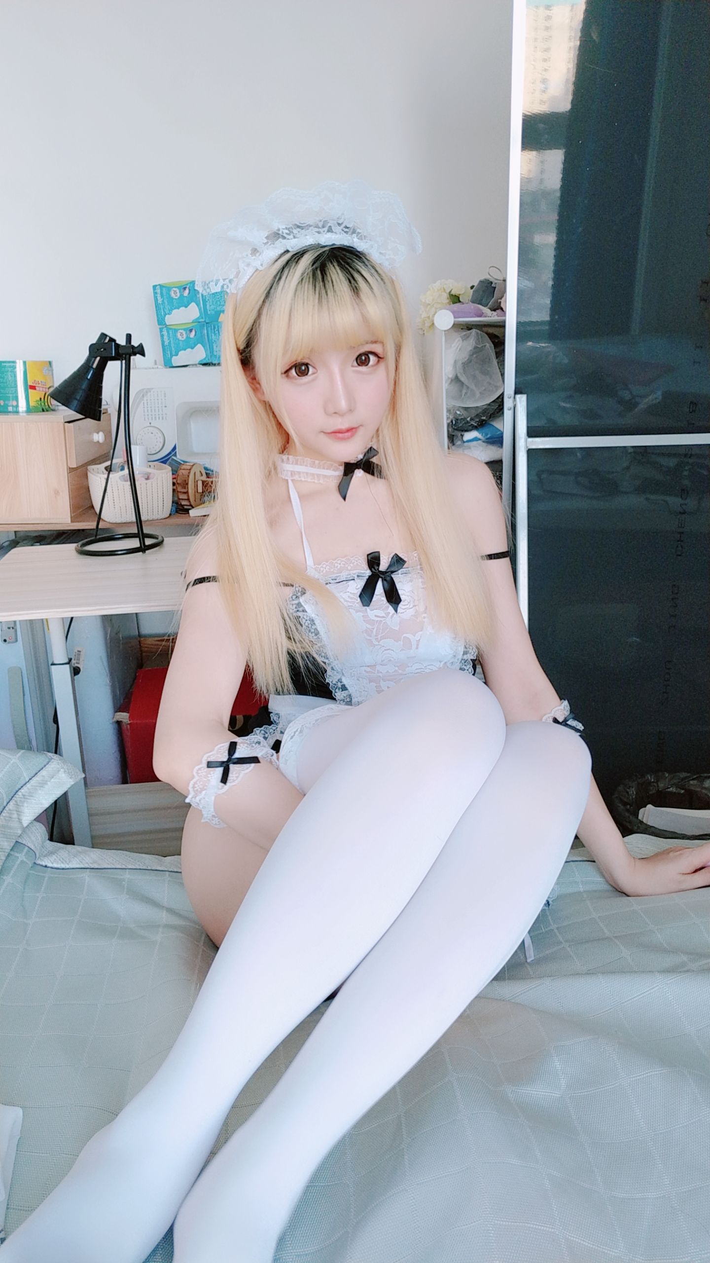 Coser小姐姐星之迟迟 女仆 Cosplay-第49张