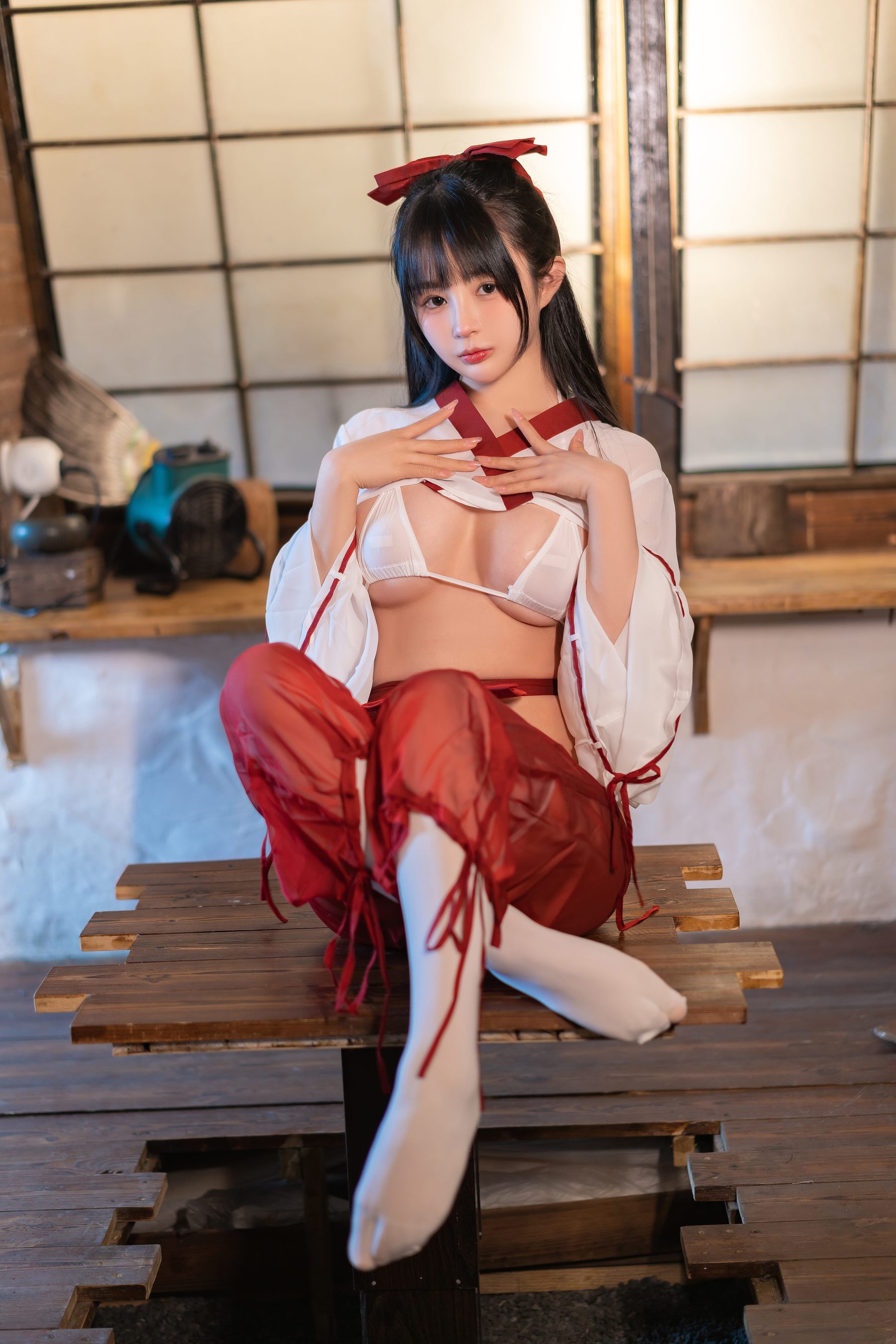 桜井宁宁 – 情趣巫女 Cosplay-第1张