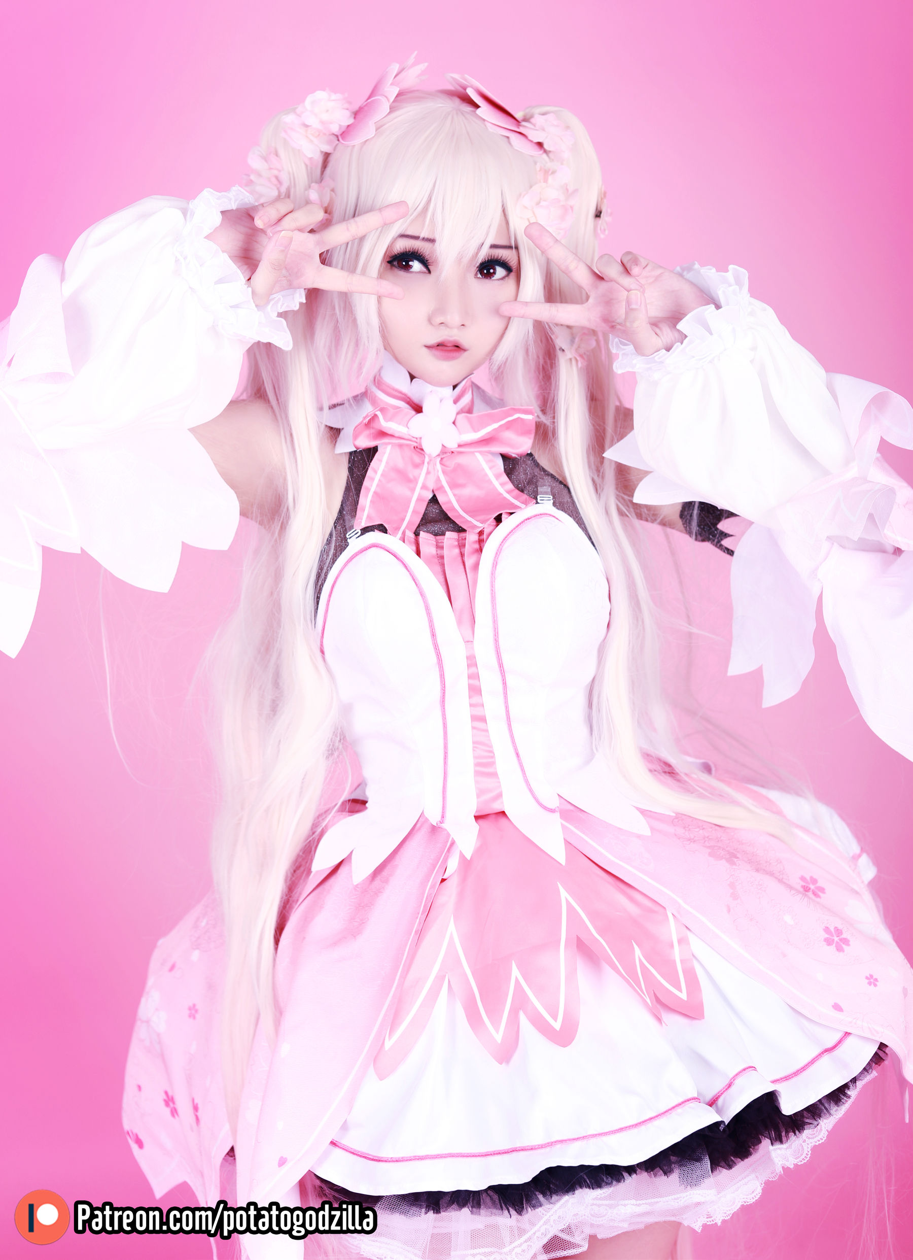 Coser小姐姐Potato Godzilla – Sakura Miku Cosplay-第18张