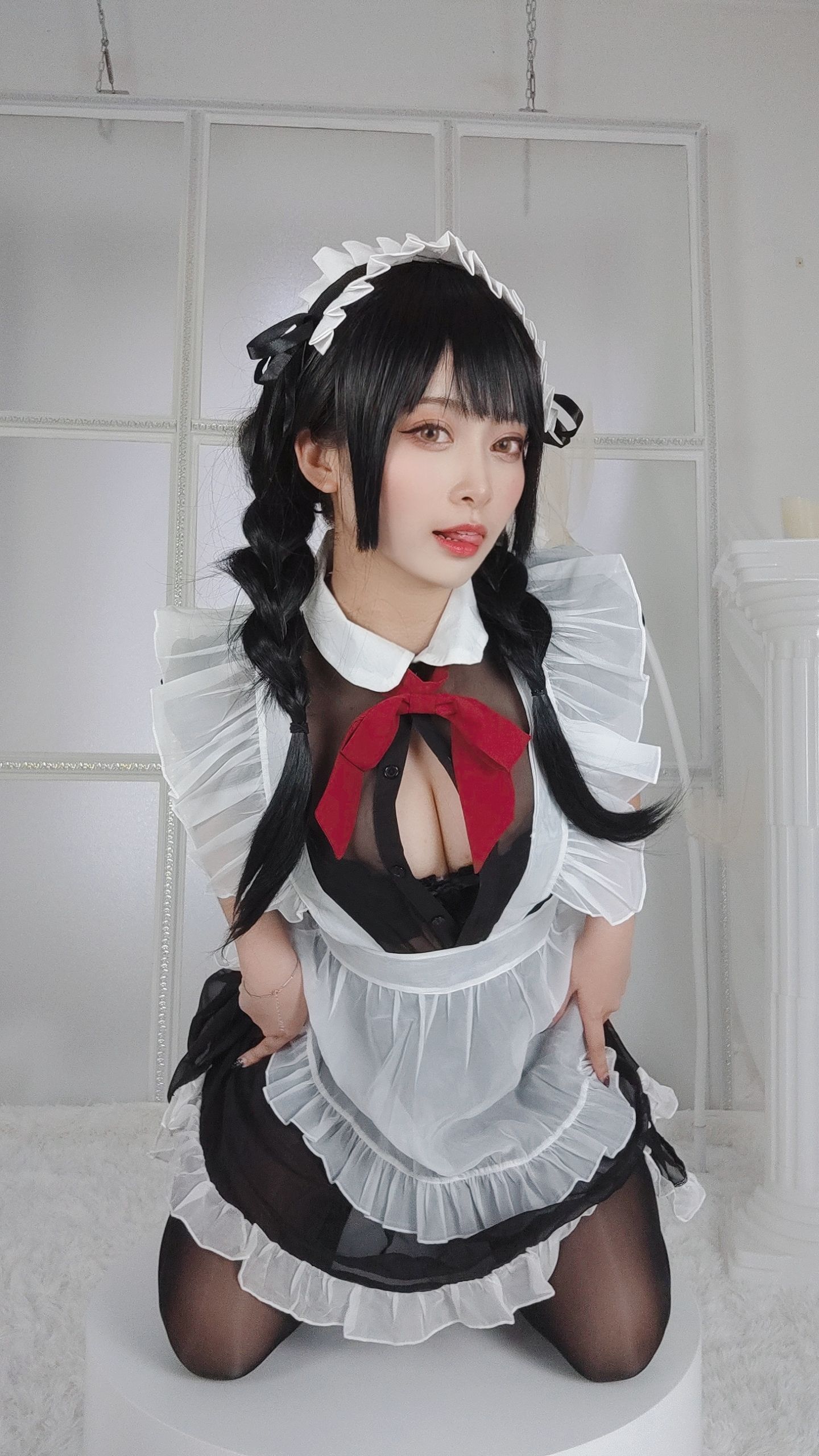 动漫博主洛璃LoLiSAMA – 黑丝女仆 Cosplay-第32张