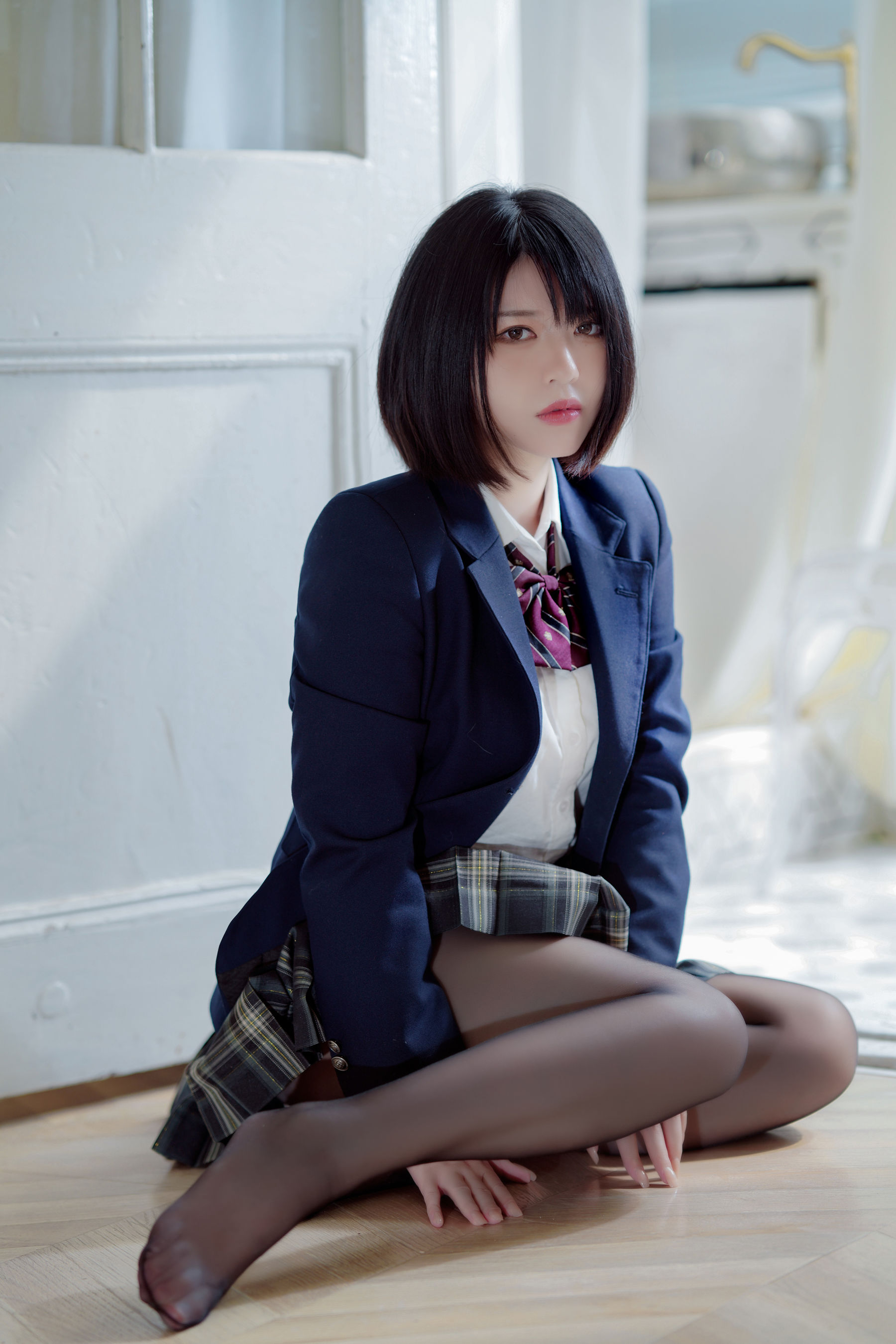 半半子 – 彼女の制服姿が好き Cosplay-第21张