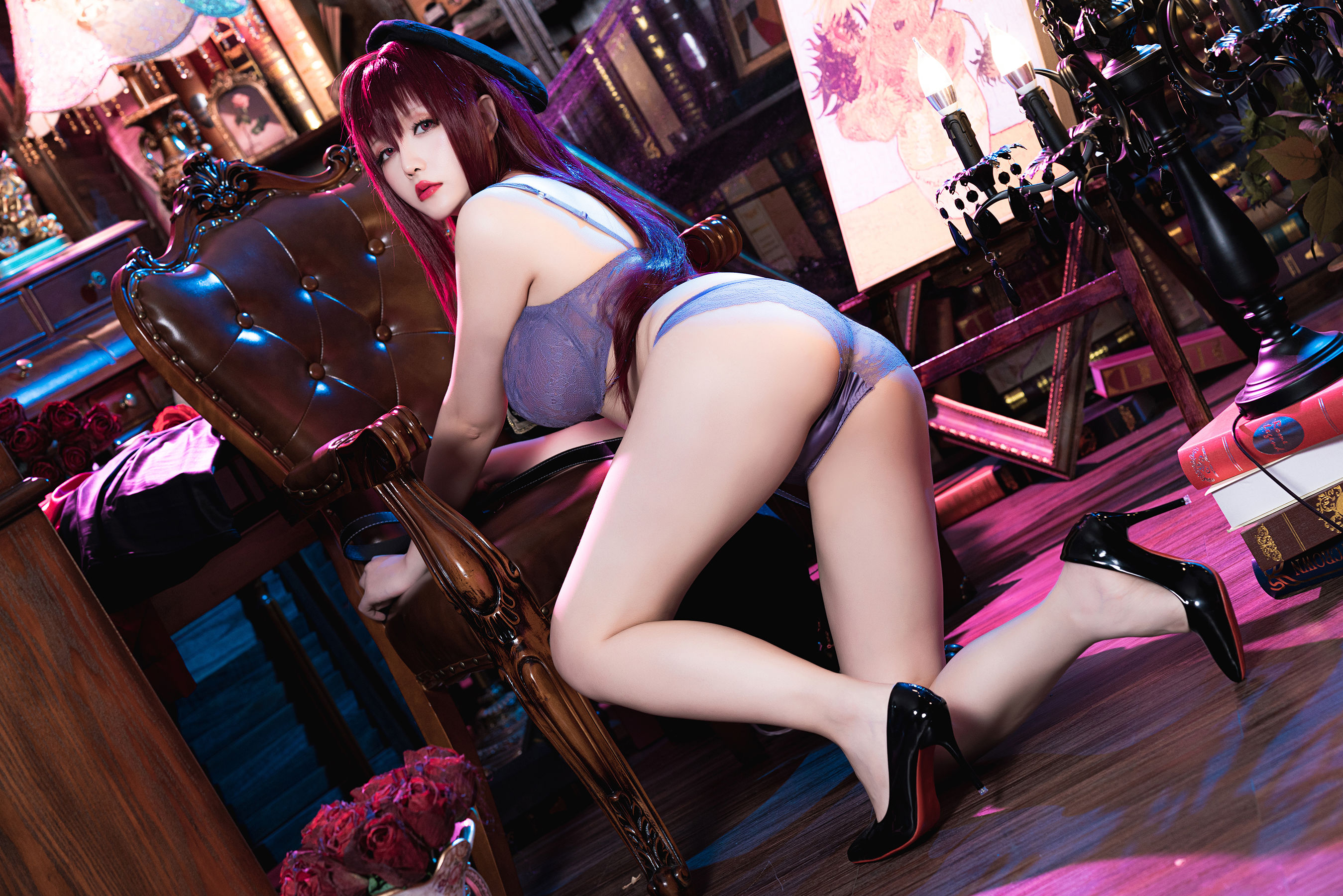 Coser小姐姐星之迟迟 – 斯卡哈-真红教枪 Cosplay-第34张