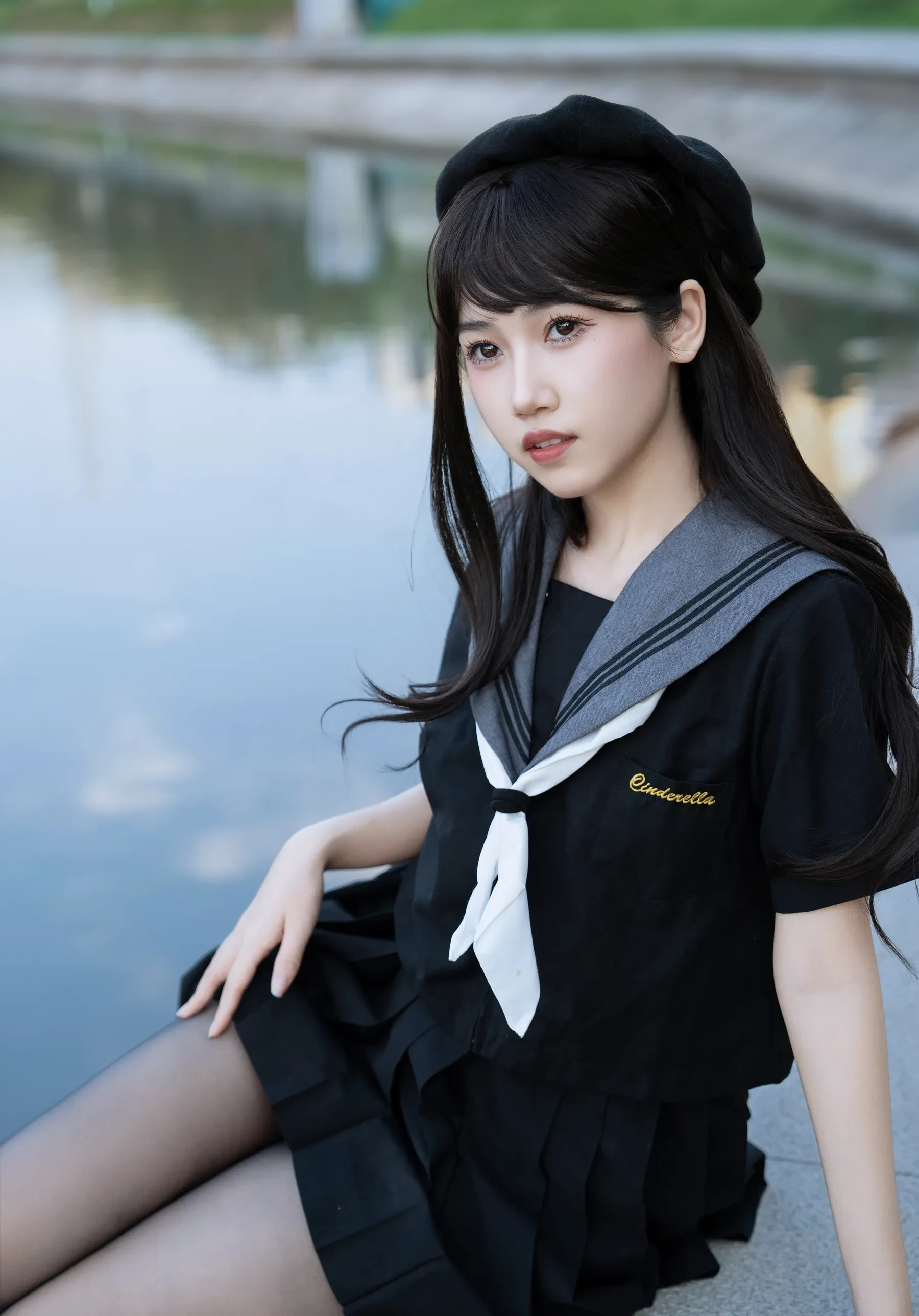 不呆猫 – 放课后野外JK Cosplay-第6张