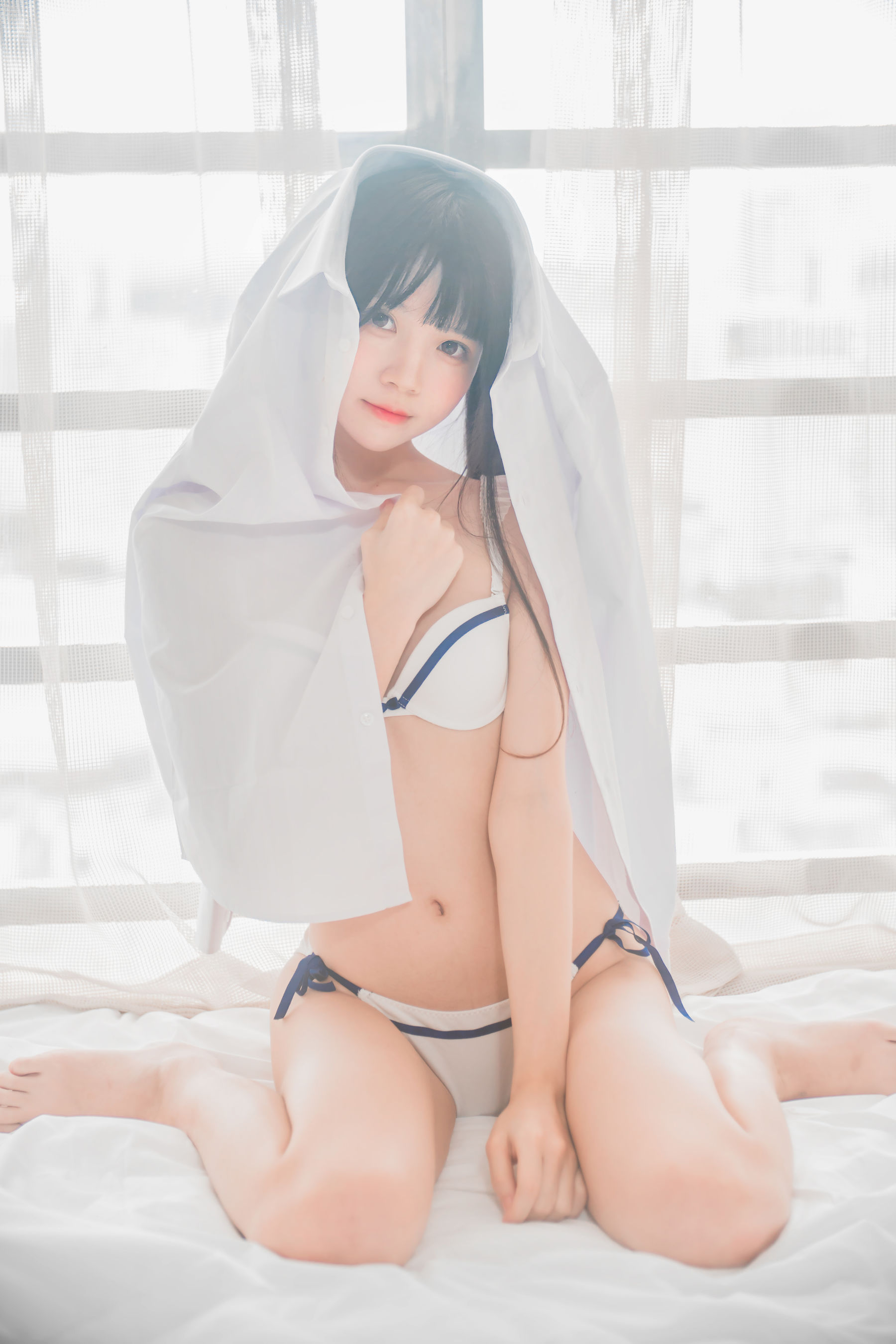 桜桃喵 《白衬衫双马尾》 Cosplay-第12张